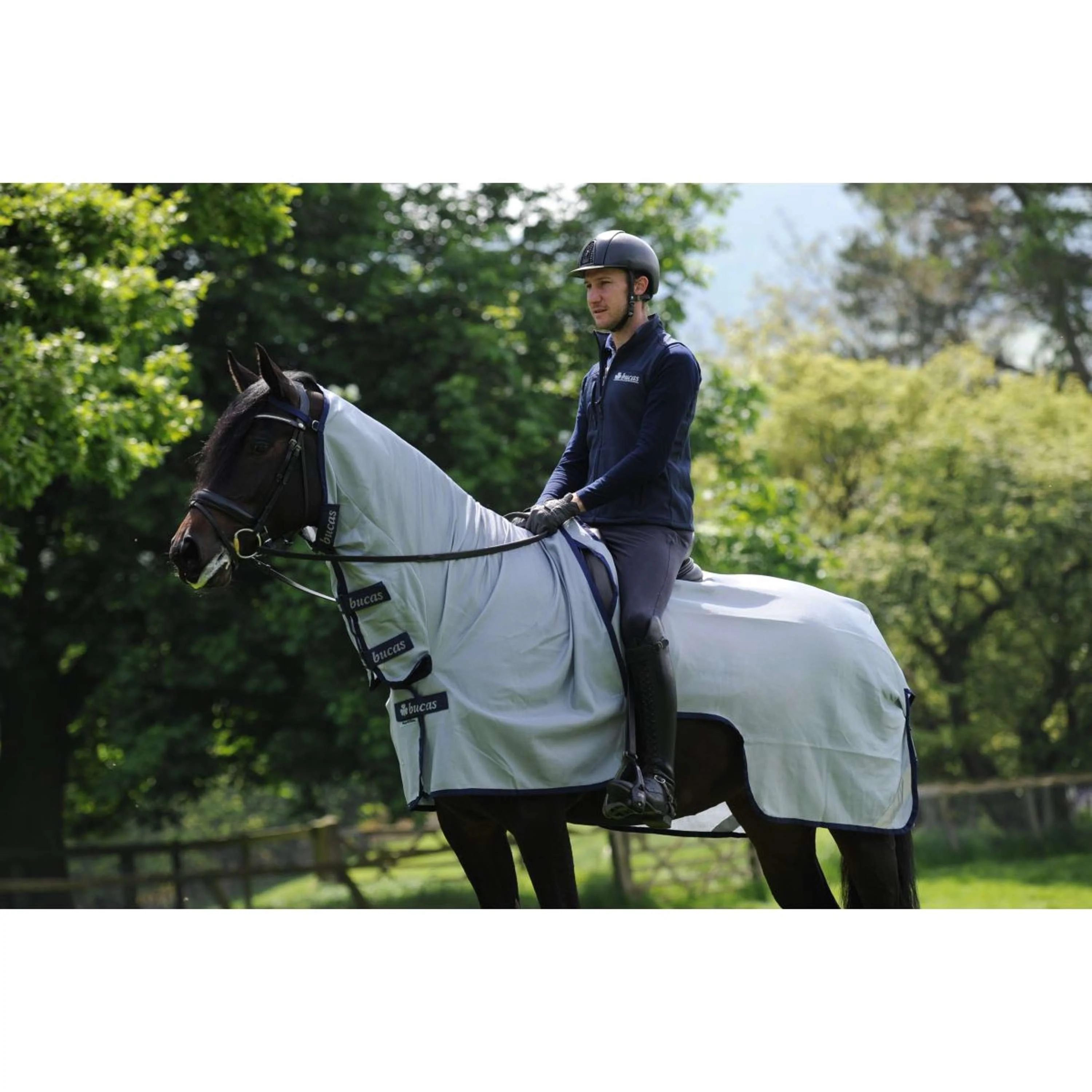 Bucas Buzz-Off Riding Bleu - Image 4