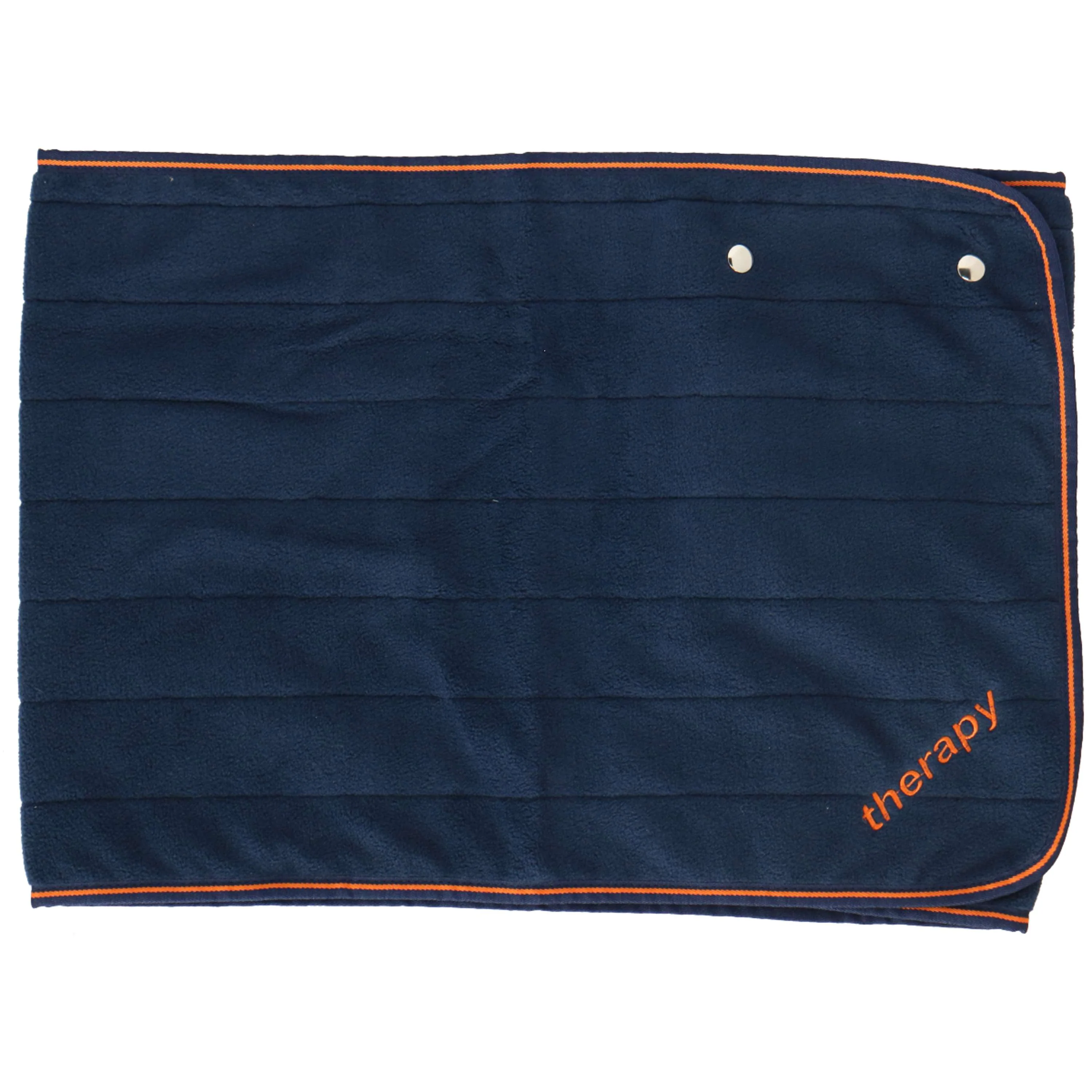 Bucas Fleece Shawl Therapy Bleu Marine/Orange - Image 2