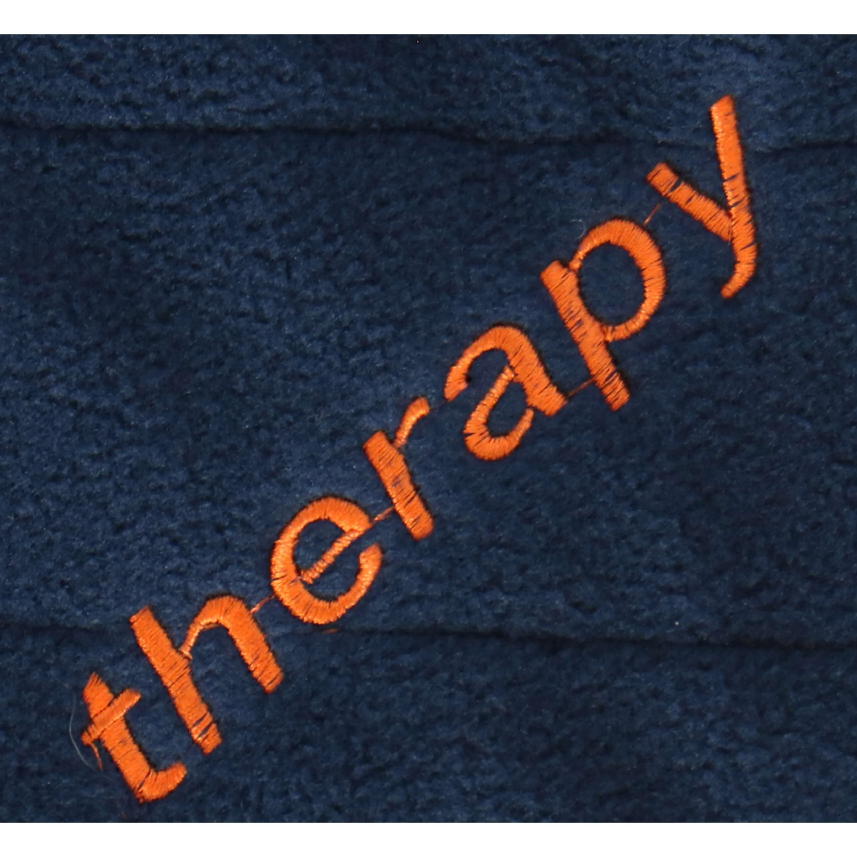 Bucas Fleece Shawl Therapy Bleu Marine/Orange - Image 4