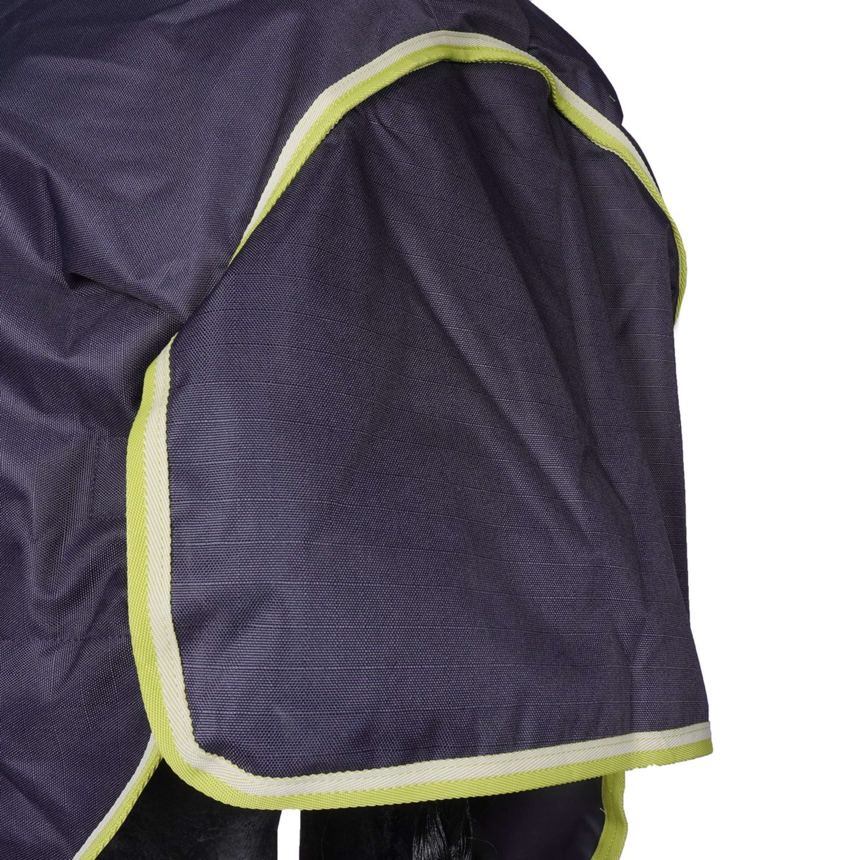 Bucas Oasis Turnout Neck 100g Dark Grey/Lime - Image 10