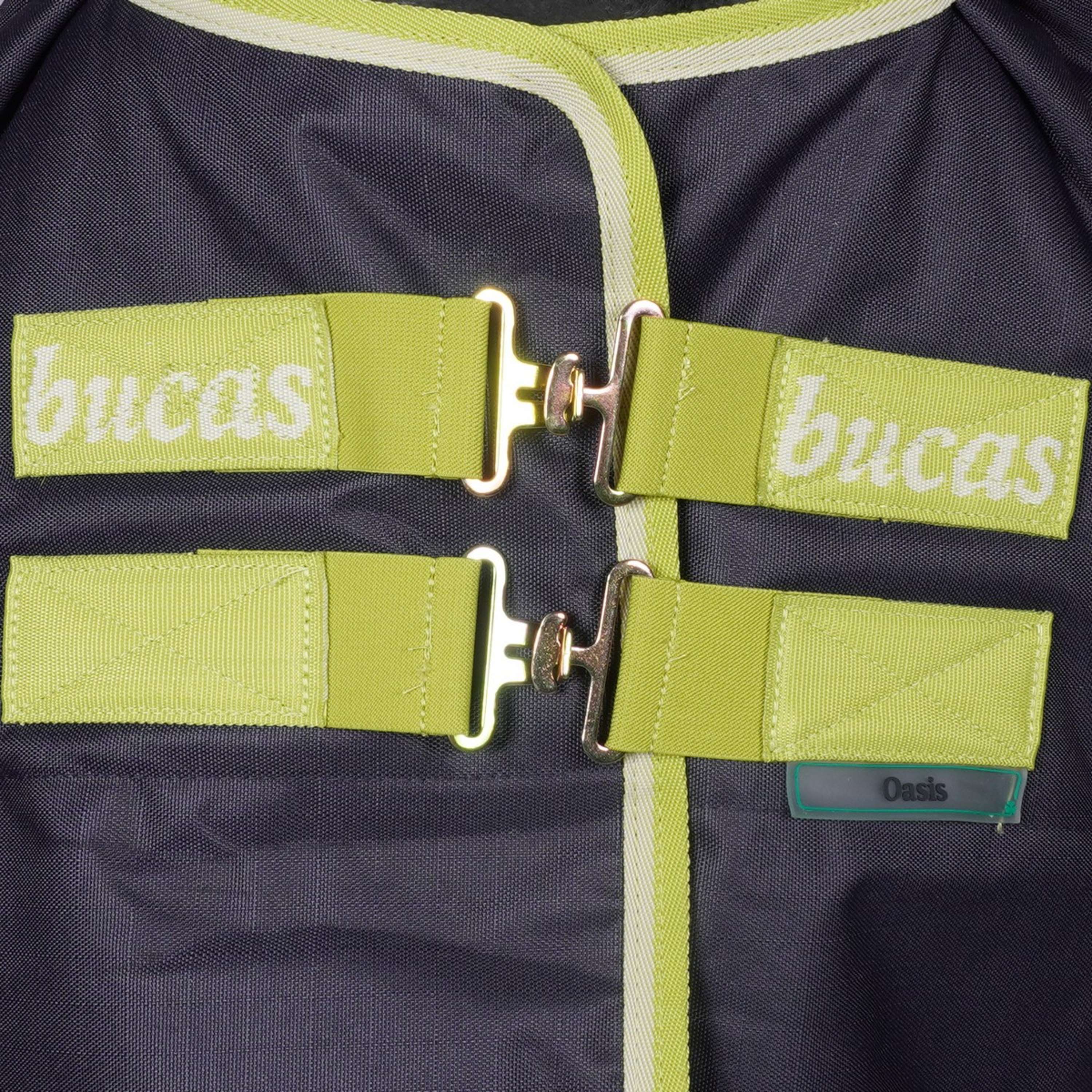 Bucas Oasis Turnout Neck 200g Dark Grey/Lime - Image 4