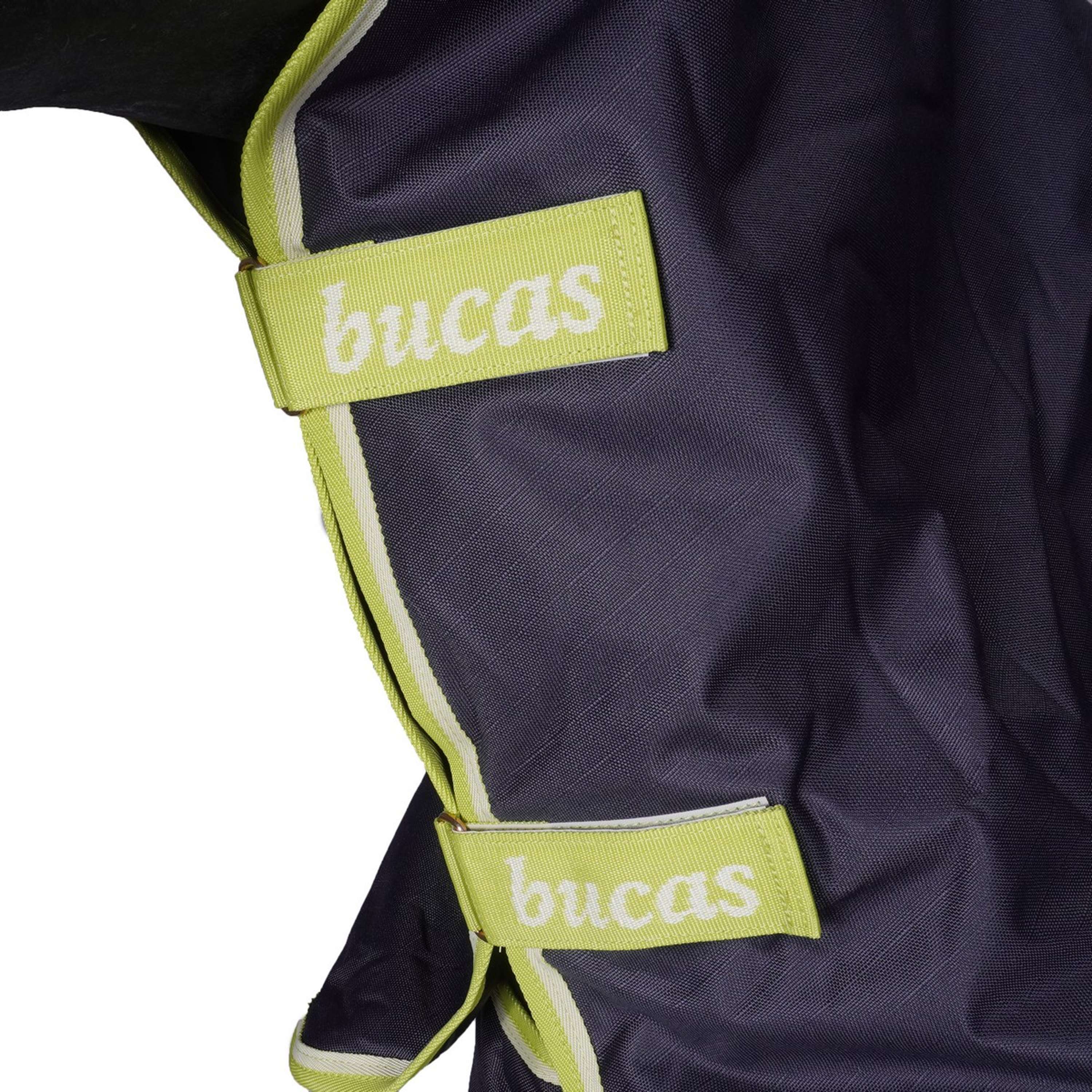 Bucas Oasis Turnout Neck 200g Dark Grey/Lime - Image 6