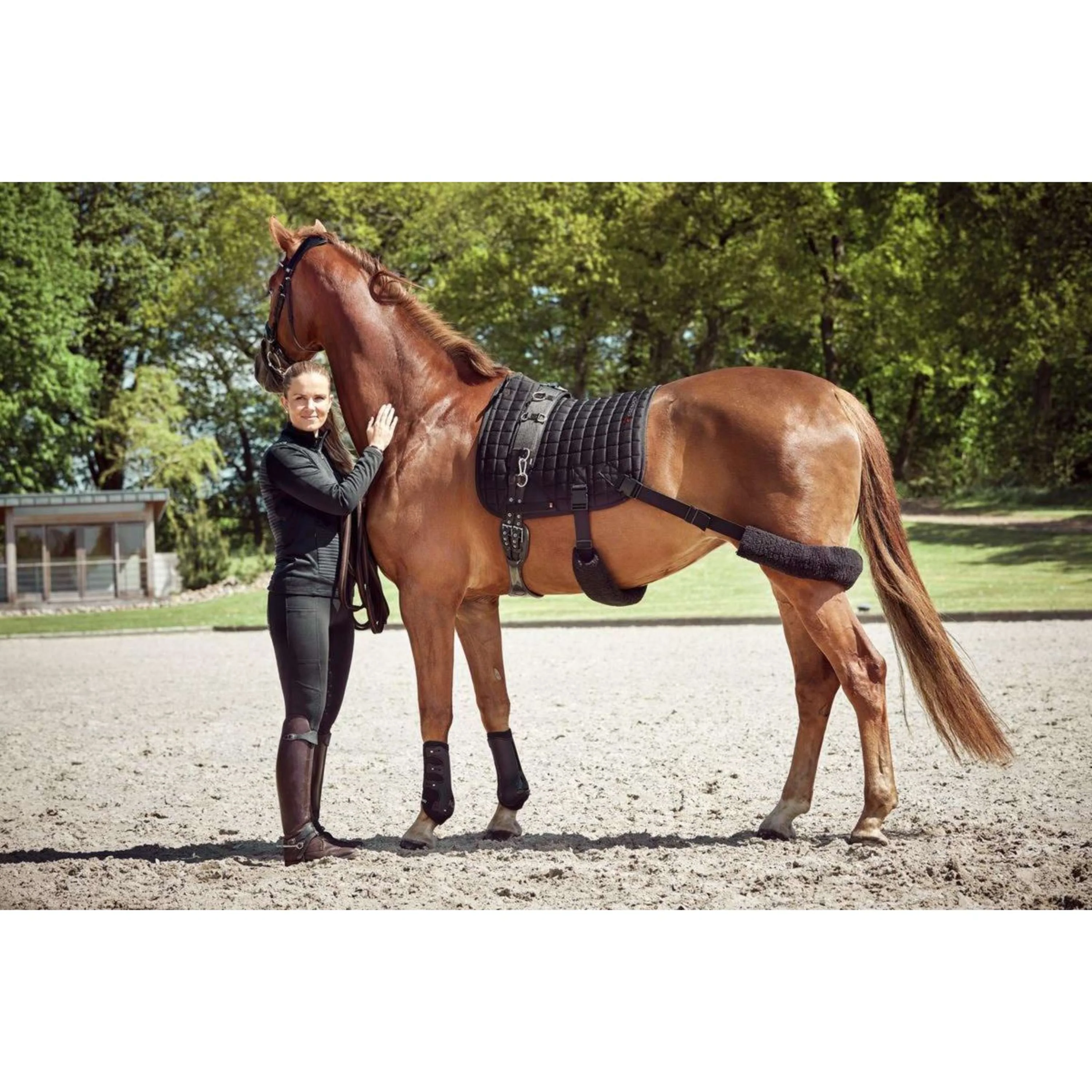 Catago Tapis de Selle FIR-Tech avec Élastique Polyvalent Noir - Image 2