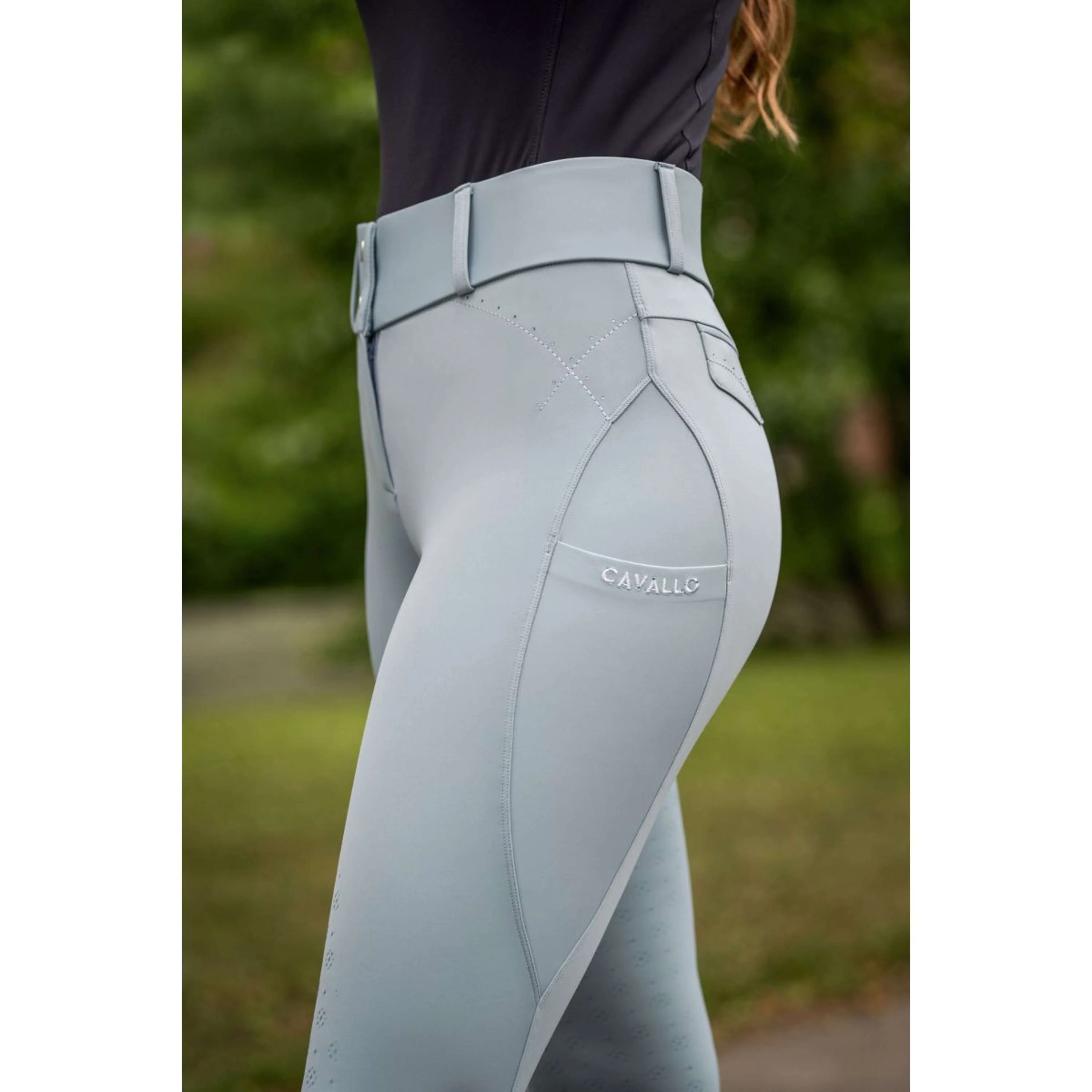 Cavallo Pantalon d'Équitation CavalCandera Grip Mobile Full Grip Soft Aqua - Image 2