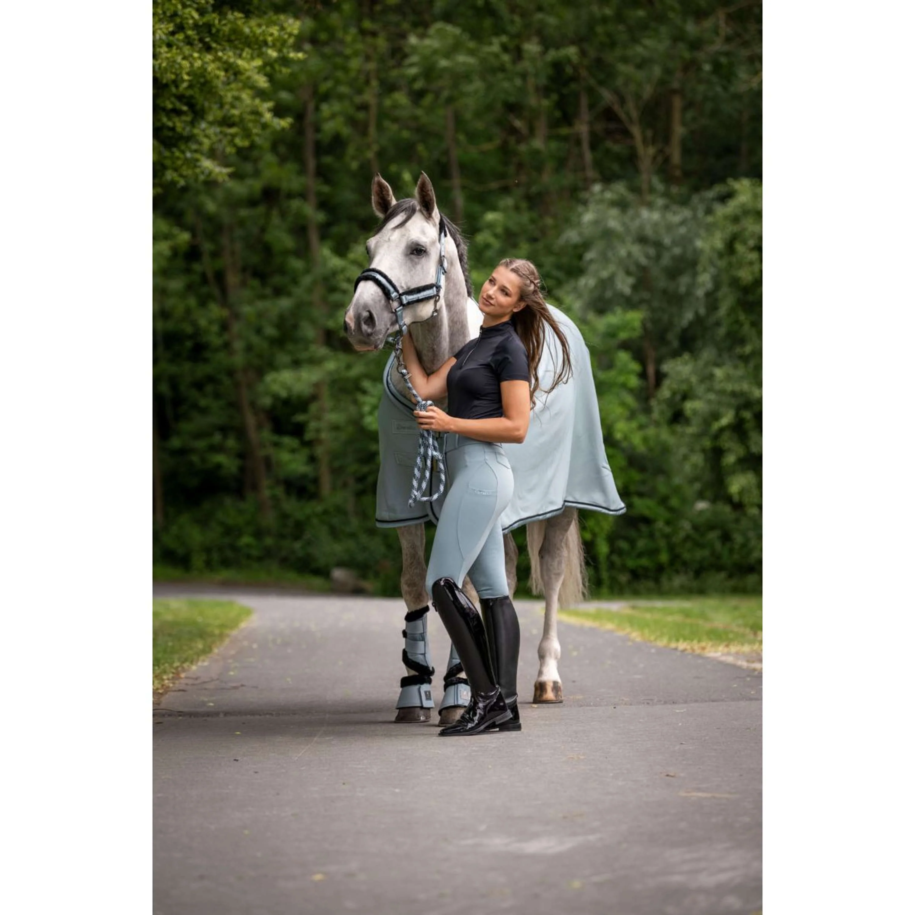 Cavallo Pantalon d'Équitation CavalCandera Grip Mobile Full Grip Soft Aqua - Image 6