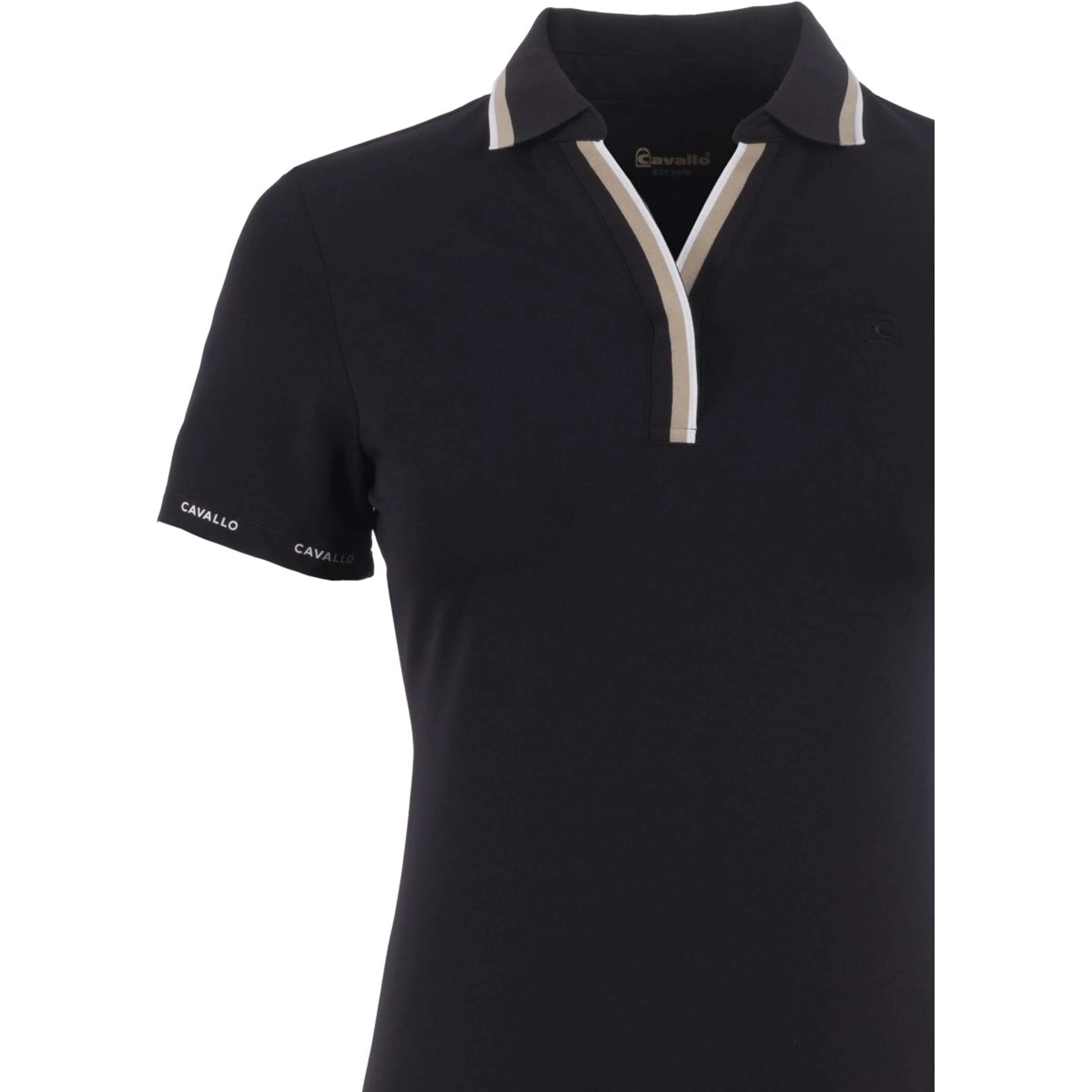 Cavallo Polo CavalPique V-Neck Noir - Image 4