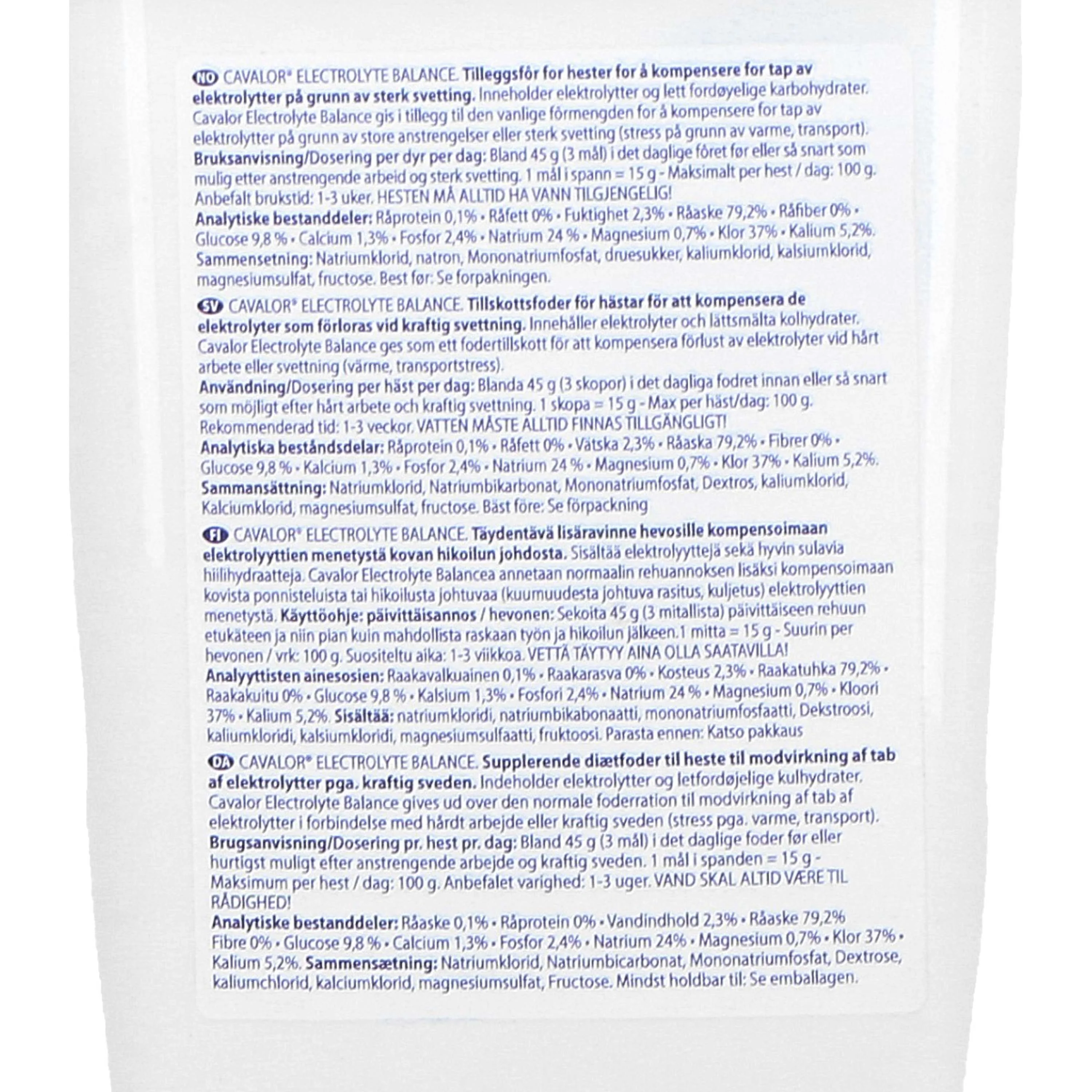 Cavalor Electrolytes Electolyte Balance - Image 3