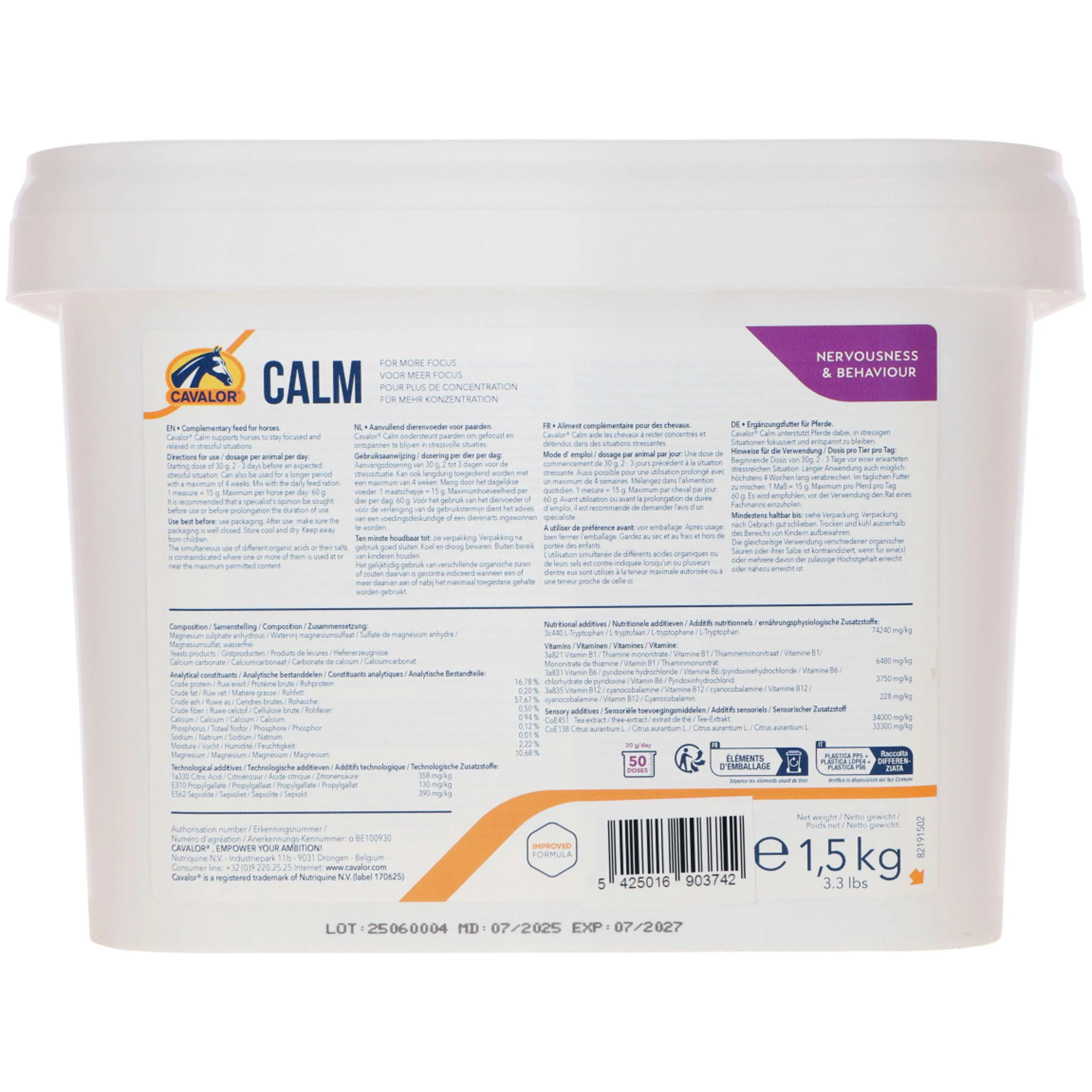 Cavalor Produit Calmant Calm - Image 10
