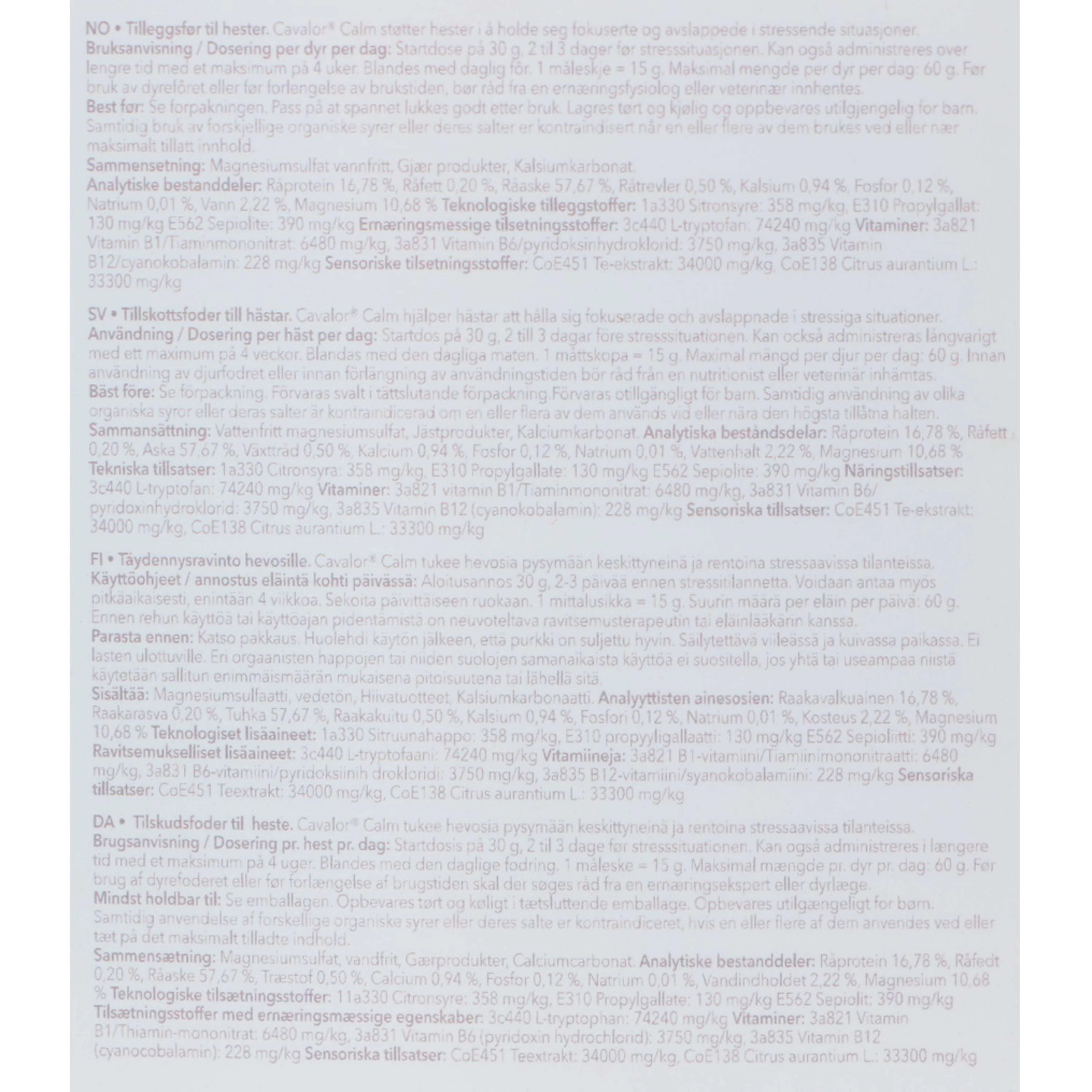 Cavalor Produit Calmant Calm - Image 7