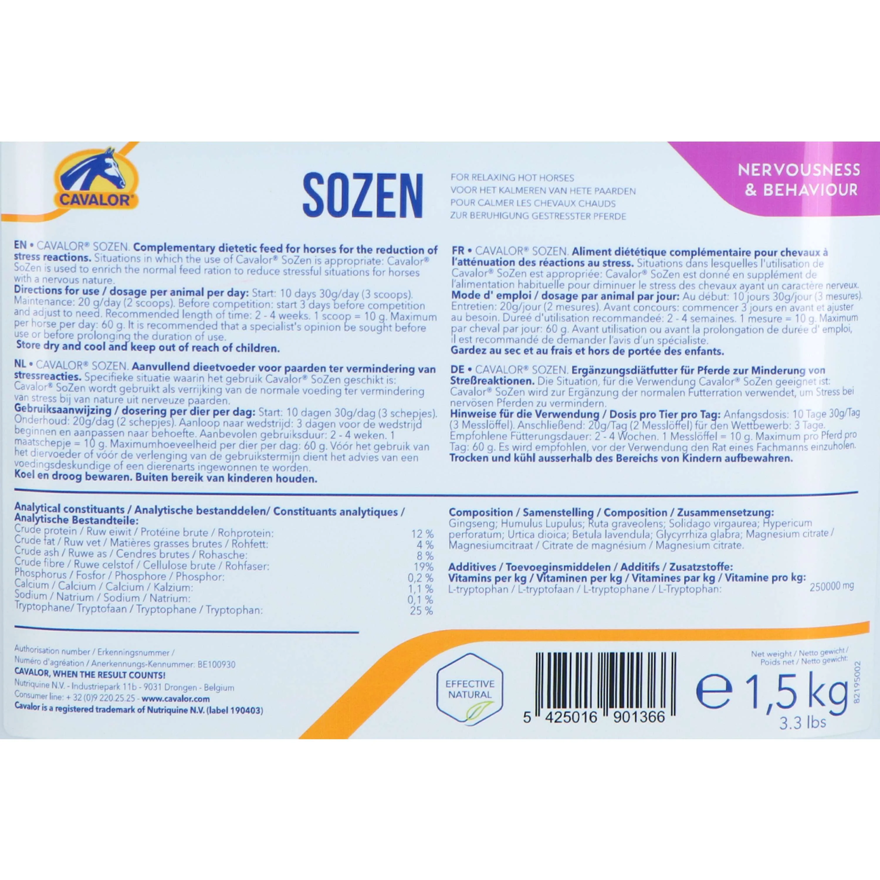 Cavalor Produit Calmant SoZen - Image 4