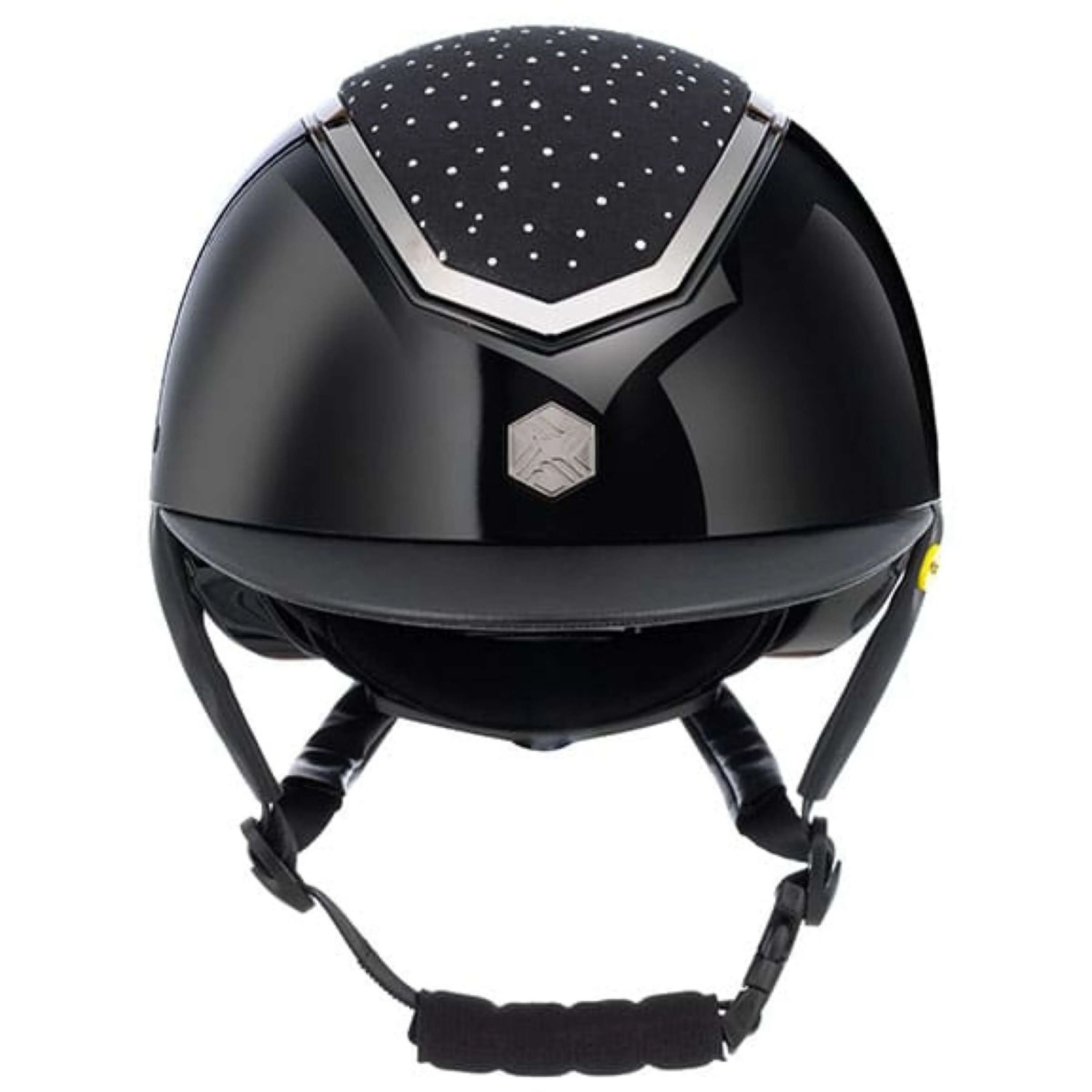 Charles Owen Bombe Kylo Crystal Black Gloss/Chrome - Image 3