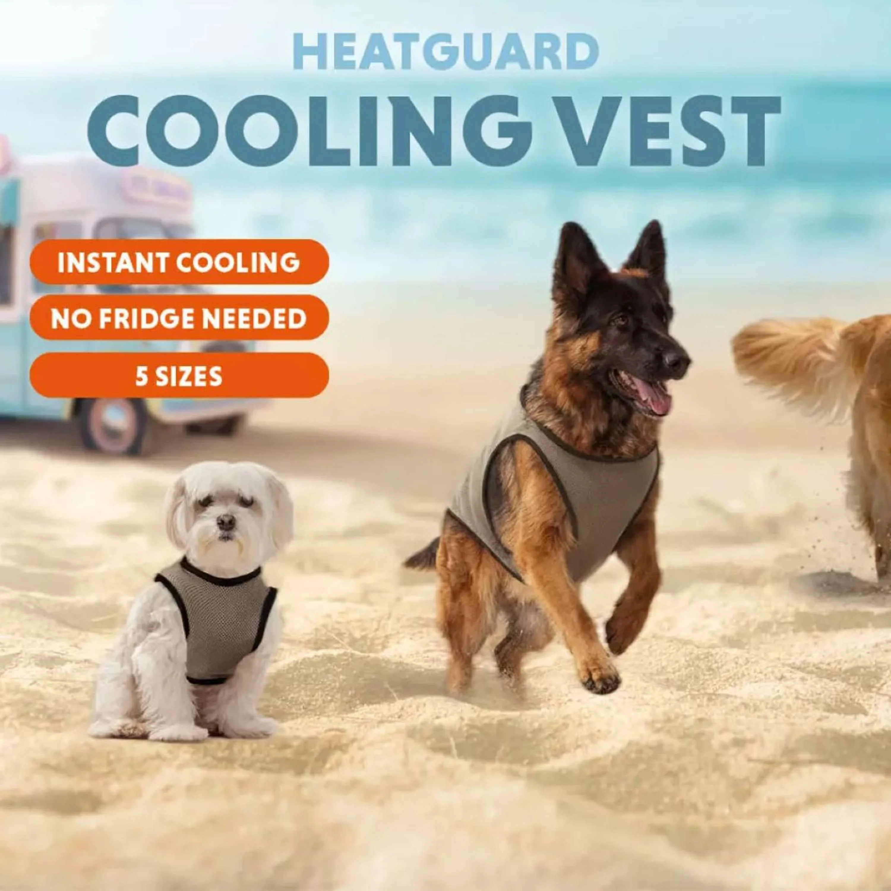 CoolPets Veste pour Chien Cooling Beige/Gris - Image 2