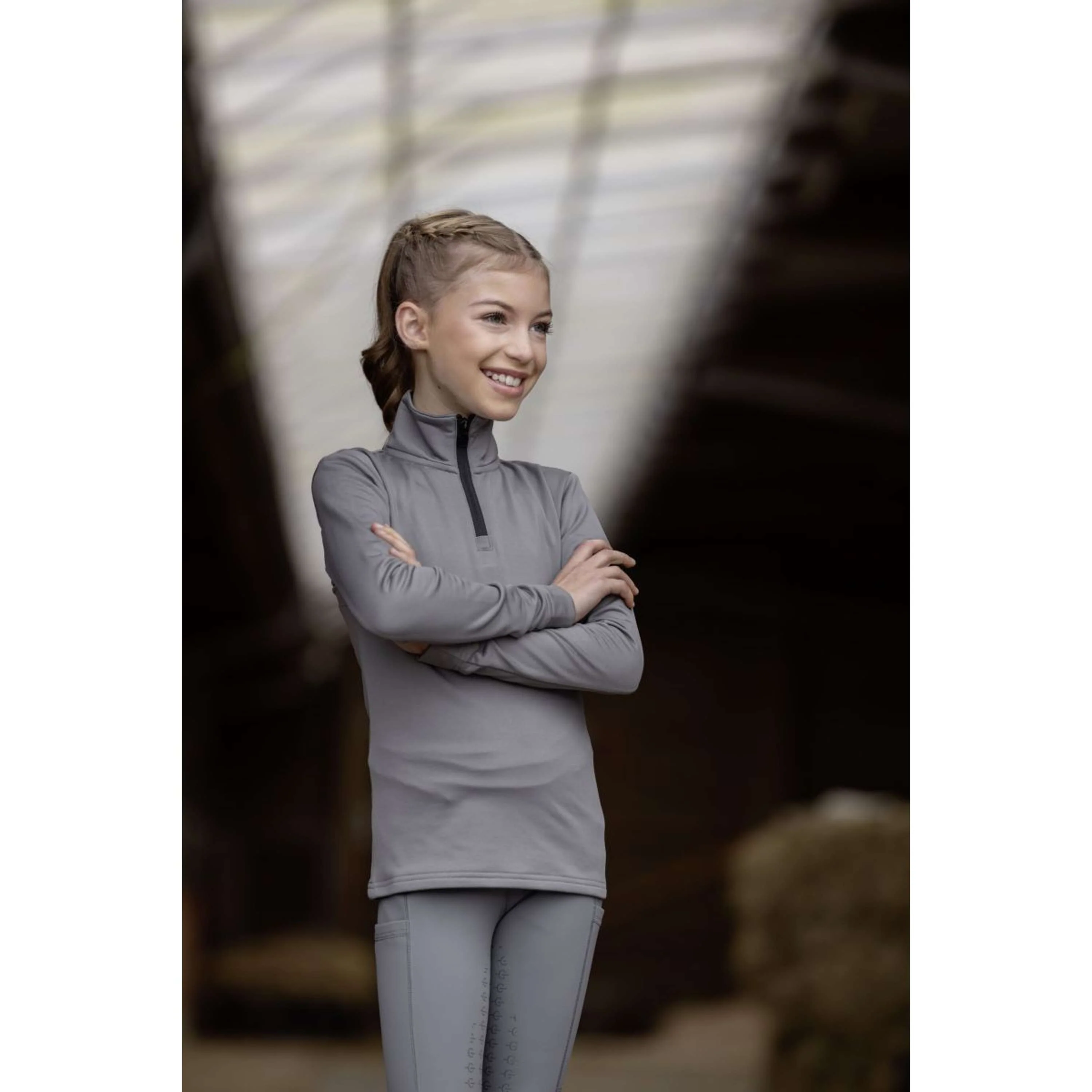 Covalliero Chemise AW25 Kids Longues Manches Steel Grey - Image 3
