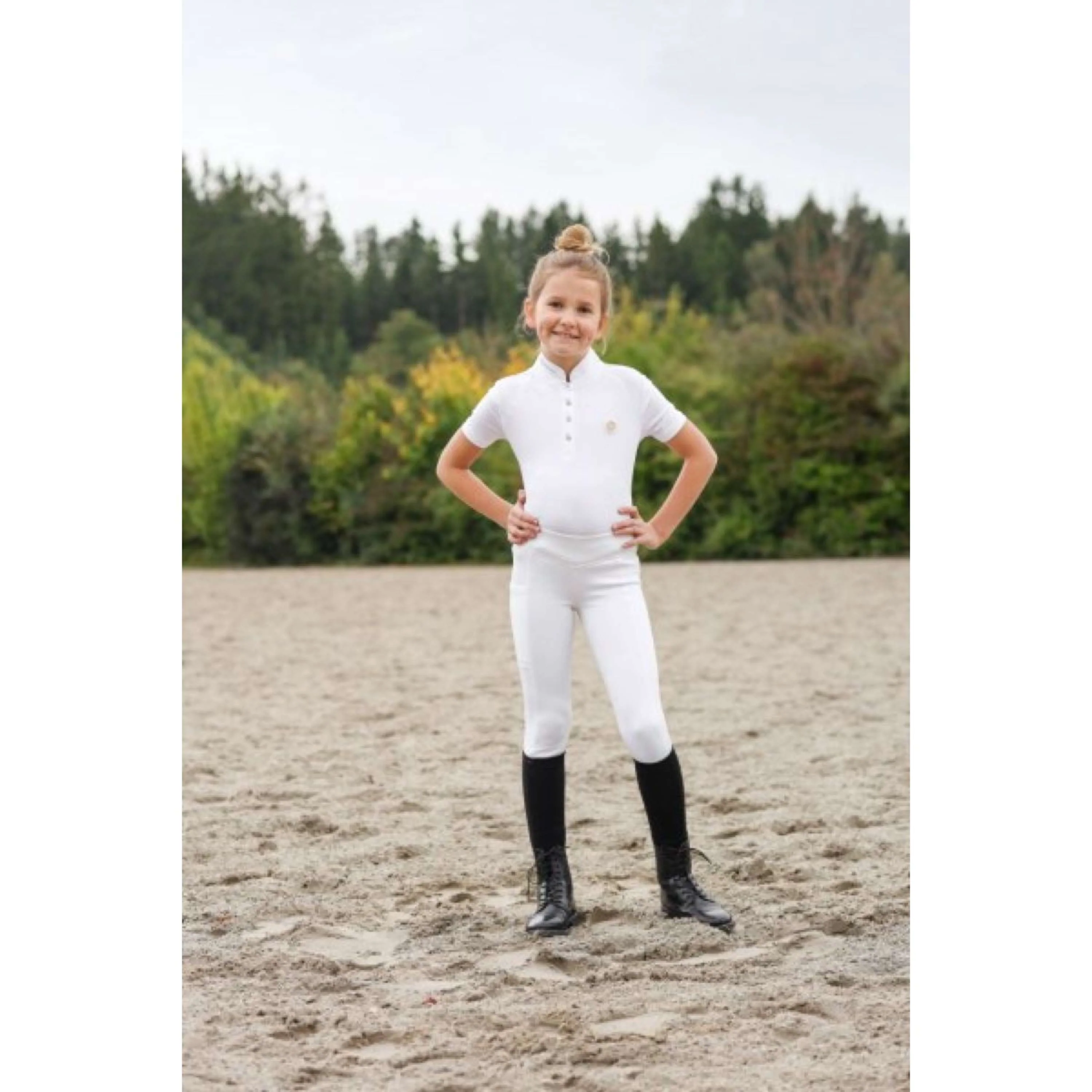 Covalliero Legging d'Équitation ClassicStar Enfants Blanc - Image 3