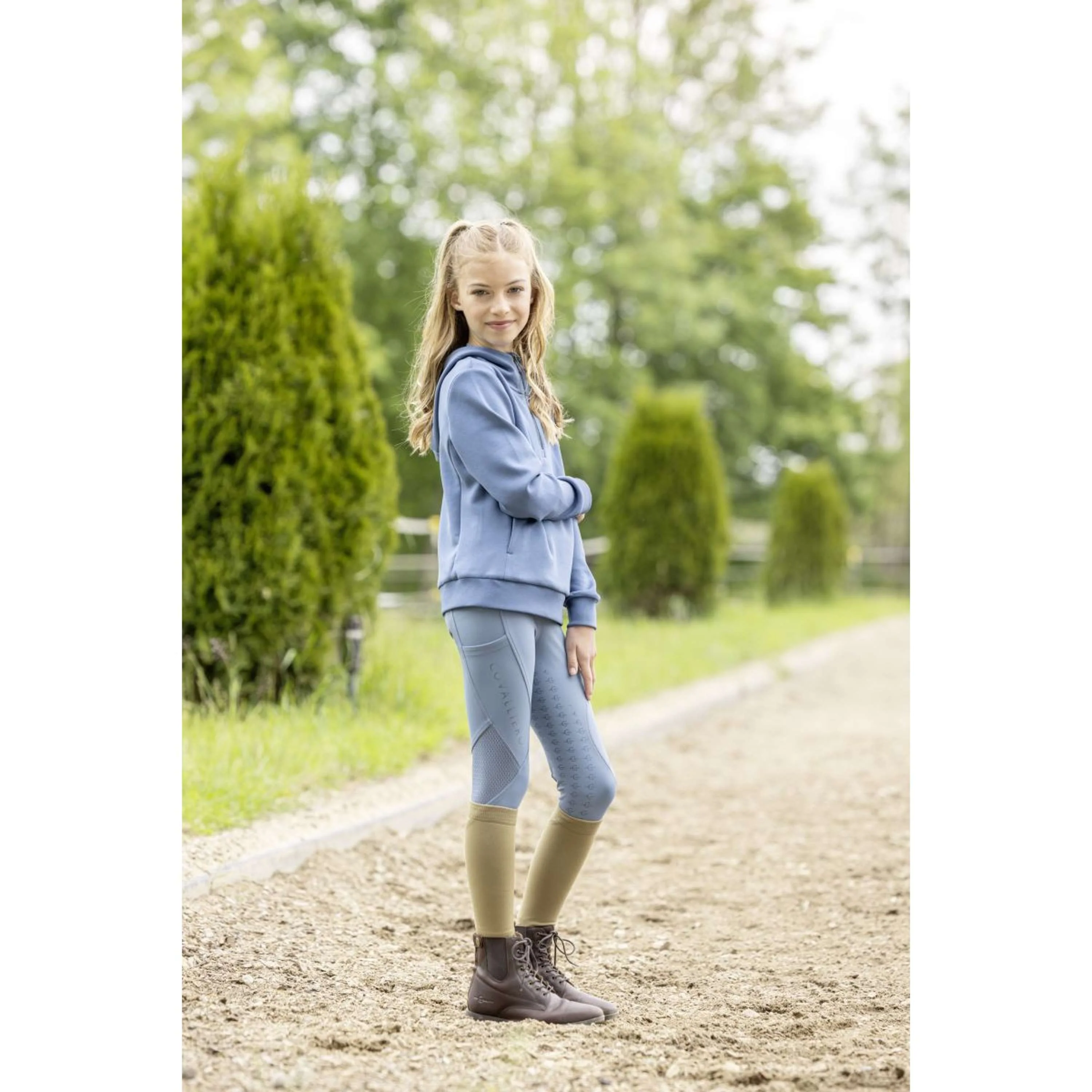 Covalliero Legging d'Équitation Mesh SS26 Enfants Smoked Blue - Image 2