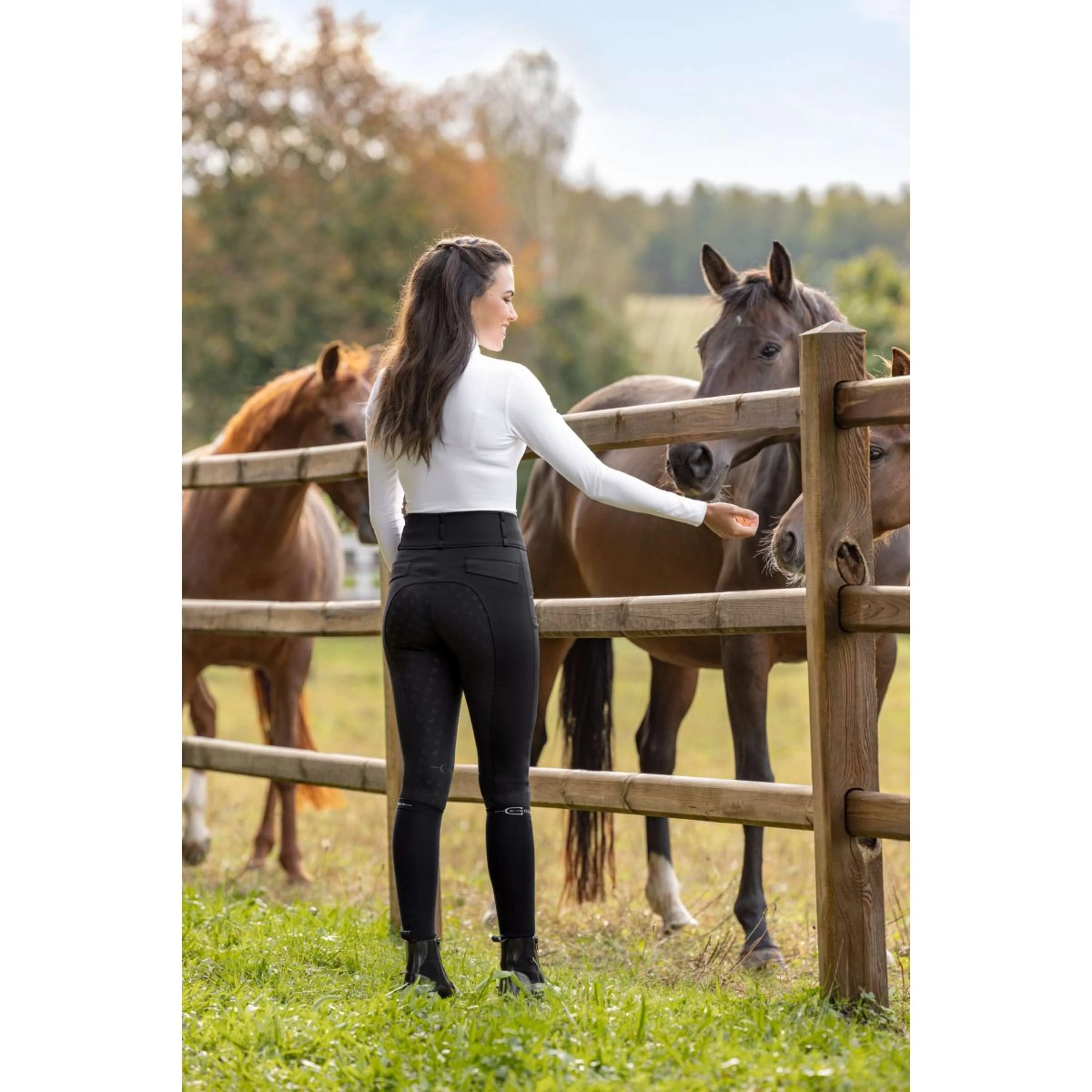 Covalliero Pantalon d'Équitation Highwaist Full Grip Noir - Image 3