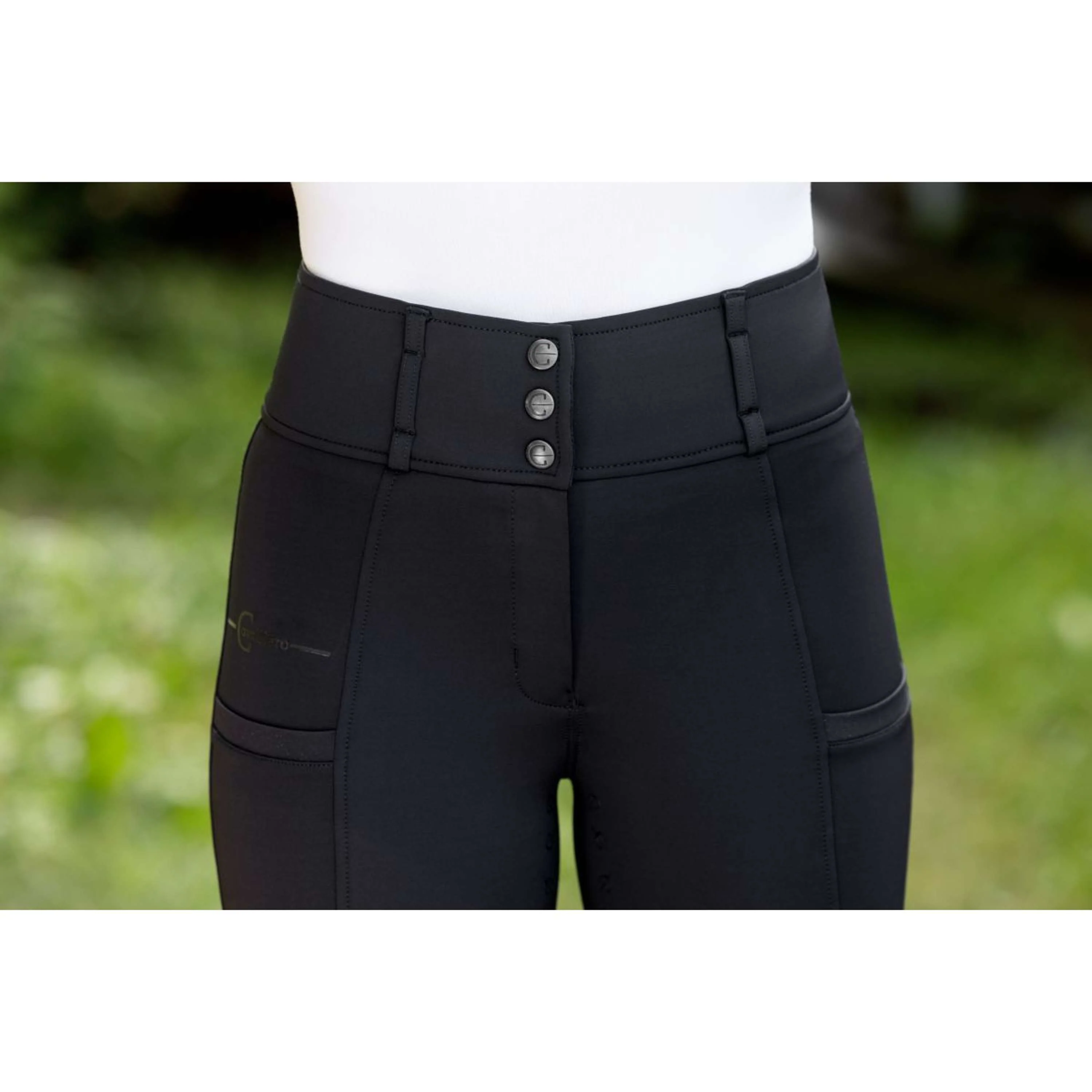 Covalliero Pantalon d'Équitation Highwaist Full Grip Noir - Image 4