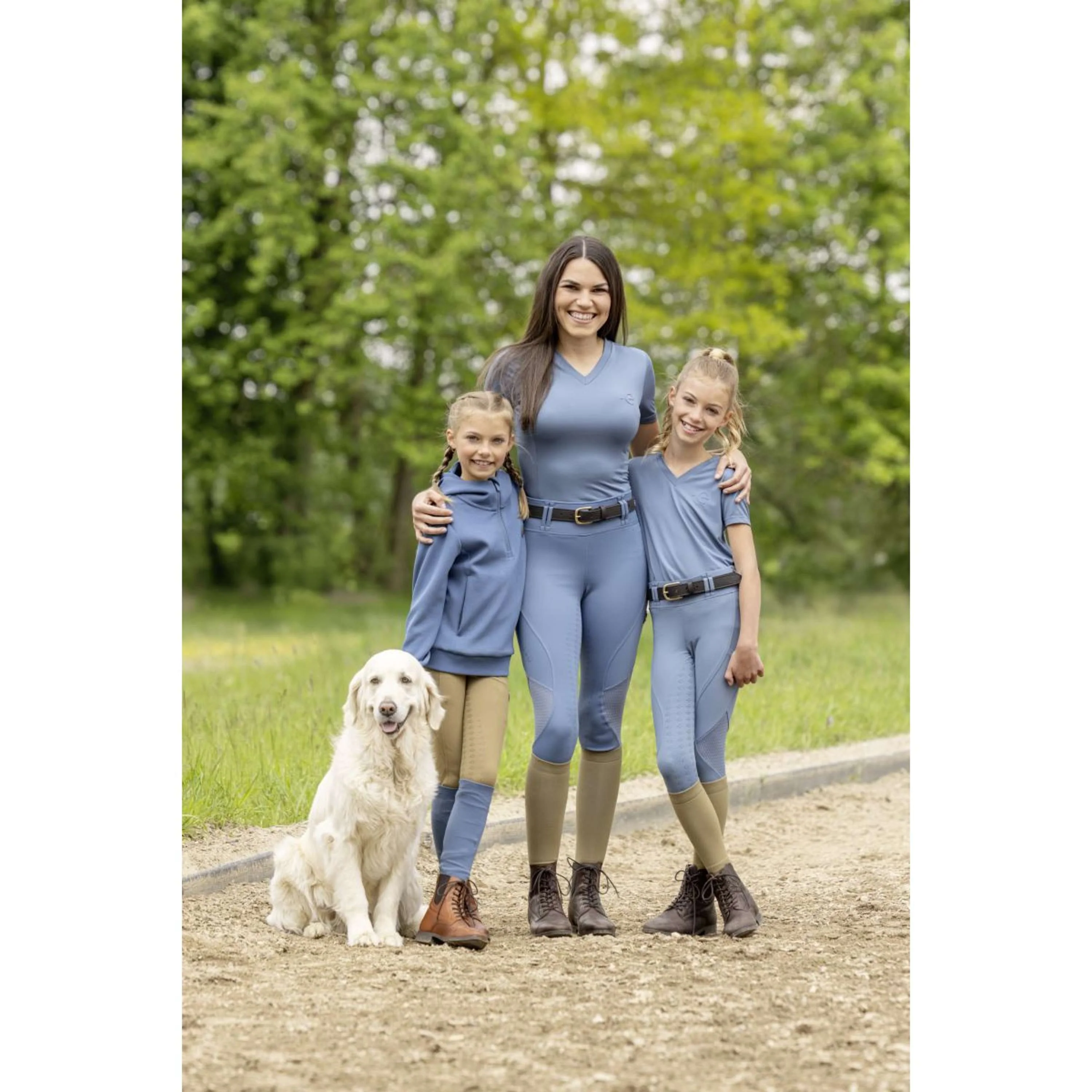 Covalliero Pull col Hoodie SS26 Enfants Smoked Blue - Image 4