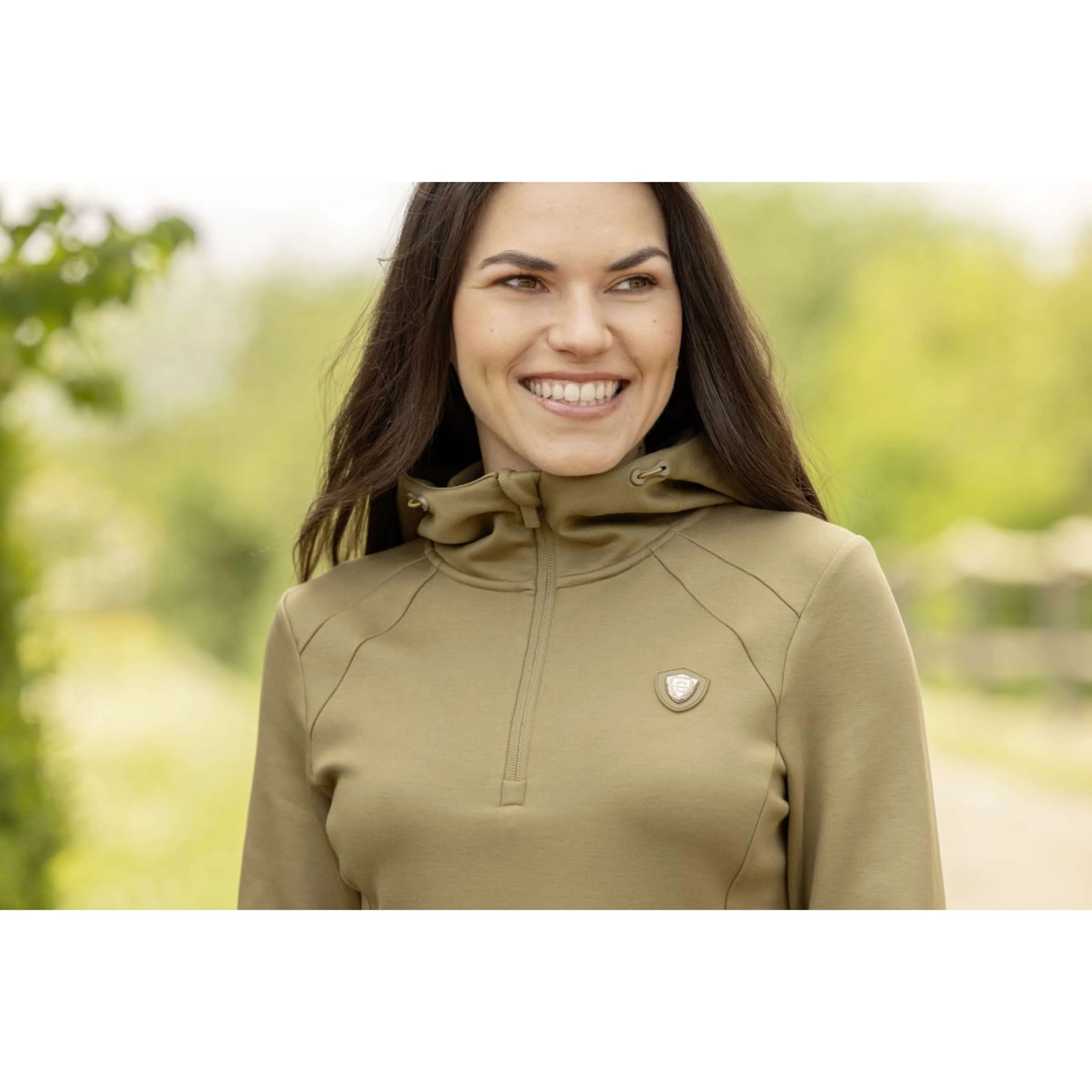 Covalliero Pull col Hoodie SS26 Femme Noix - Image 4