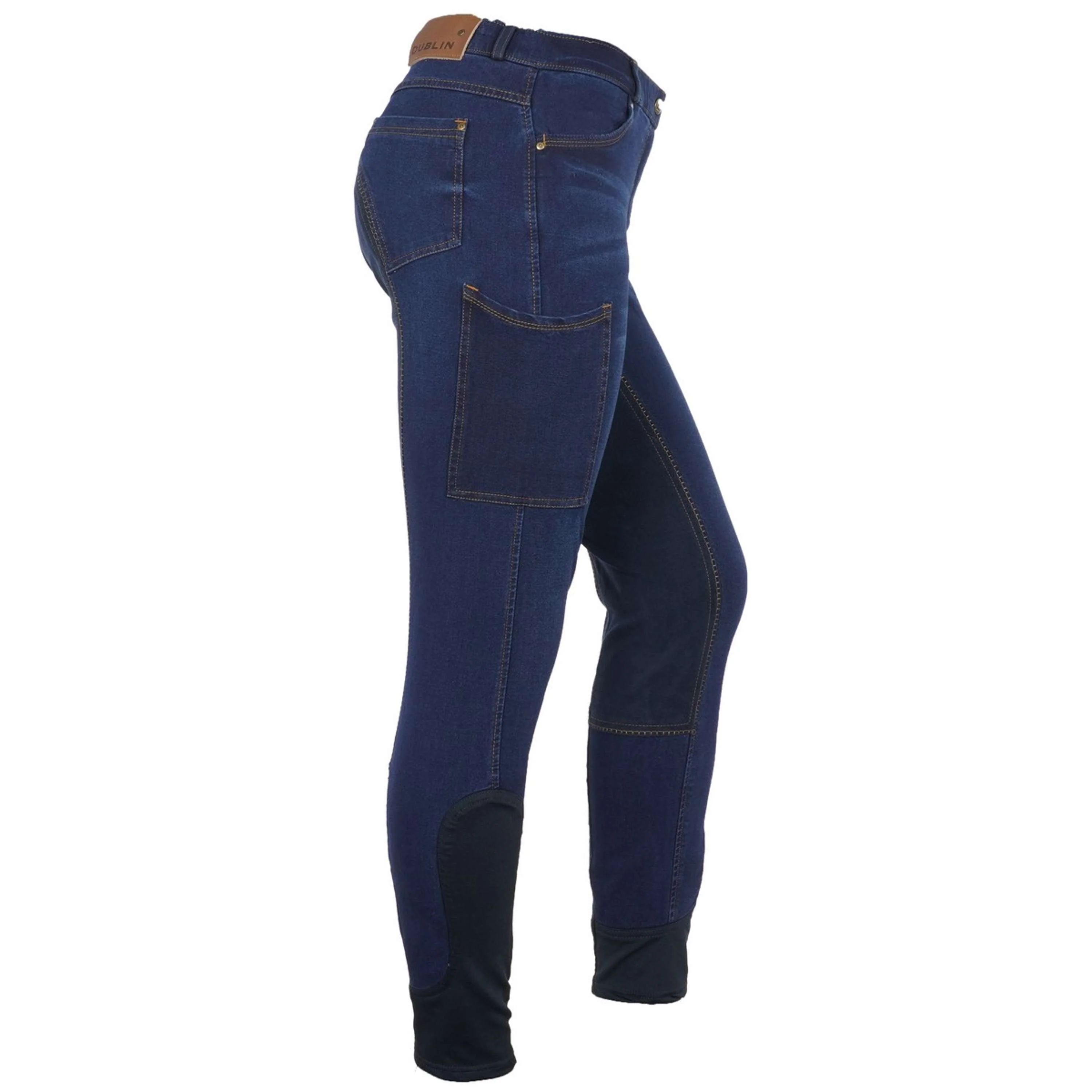 Dublin Pantalon d'Équitation Shona Full Suede Sheet Blue Denim/Navy - Image 4