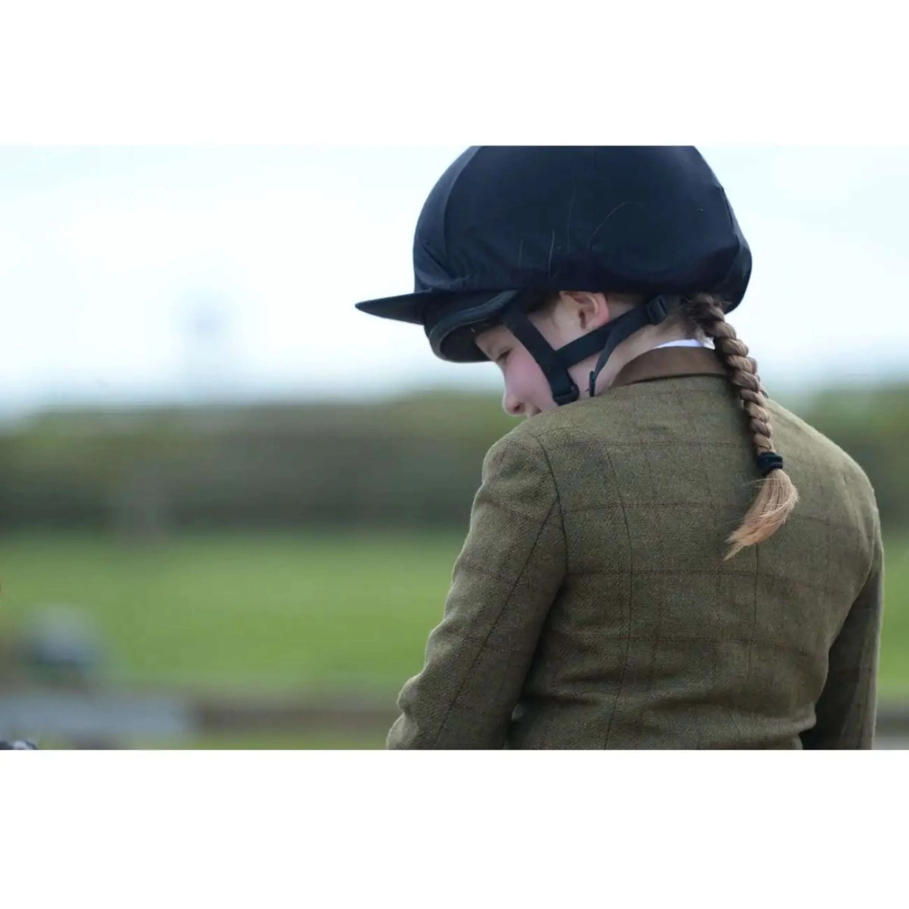 Dublin Petite Veste de Concours Albany Tweed Suede Collar Tailored Kids Marron Vert - Image 6