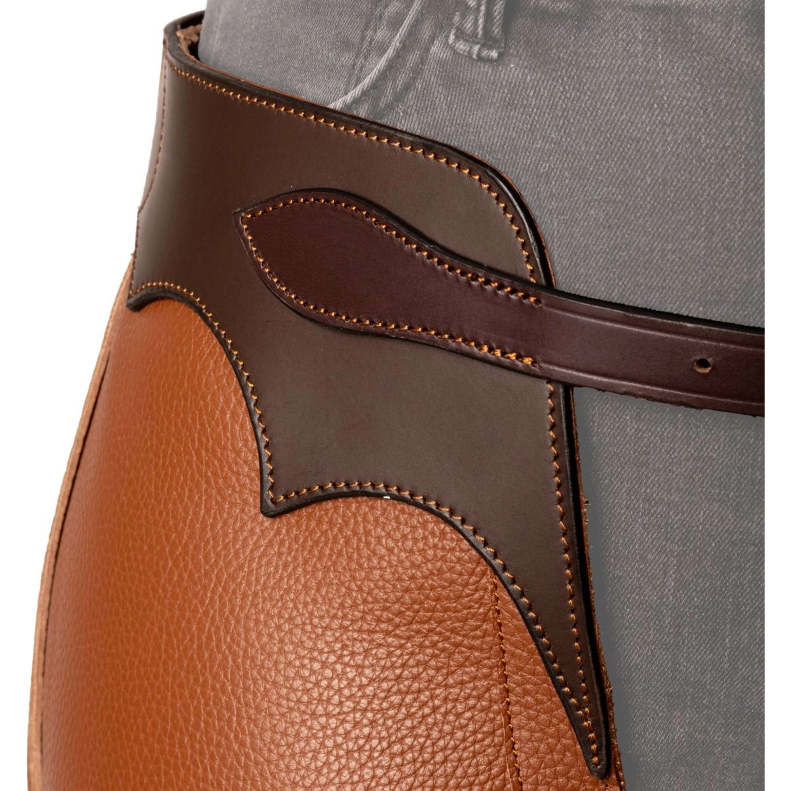 Dyon Longues Jambières en Cuir Standard Cognac - Image 7