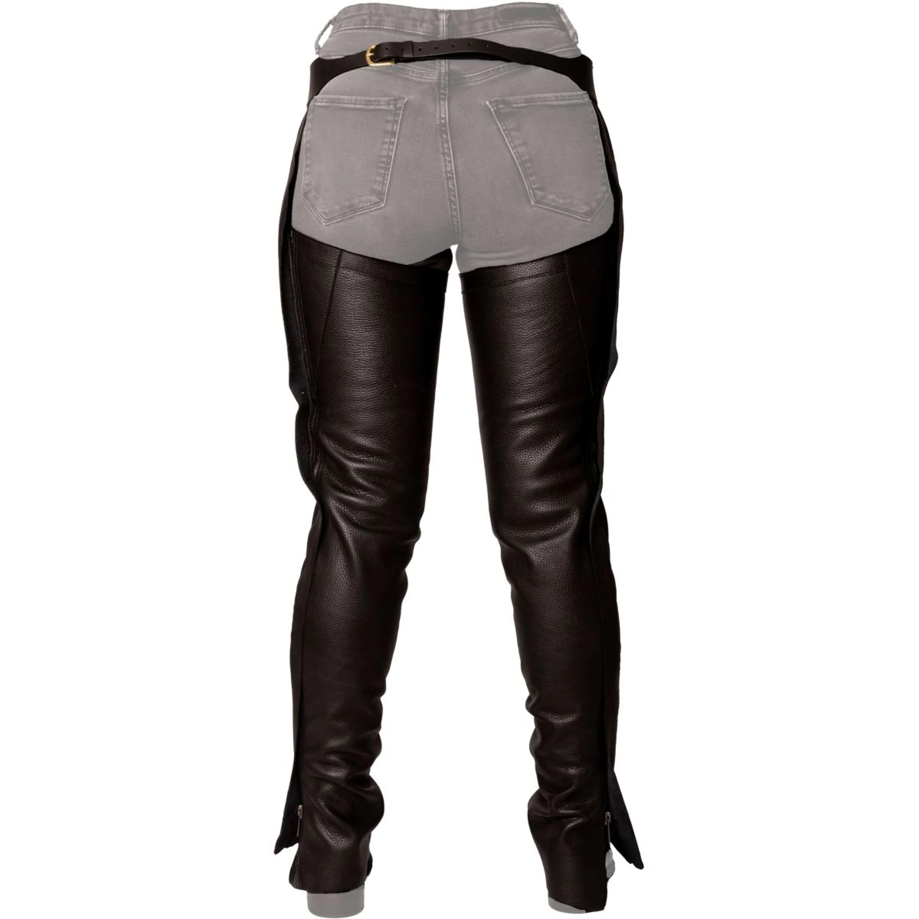 Dyon Longues Jambières en Cuir Standard Noir - Image 3