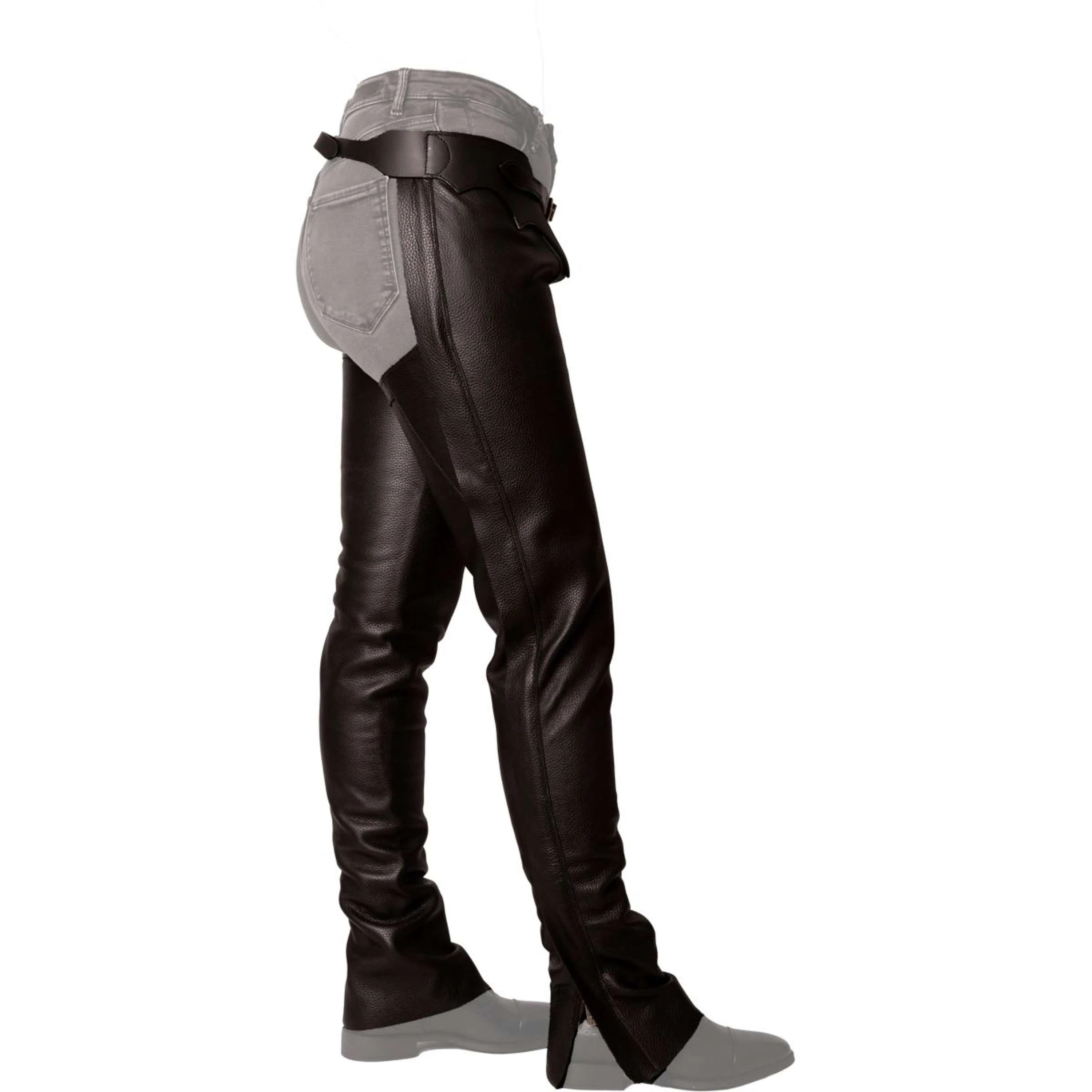 Dyon Longues Jambières en Cuir Standard Noir - Image 4