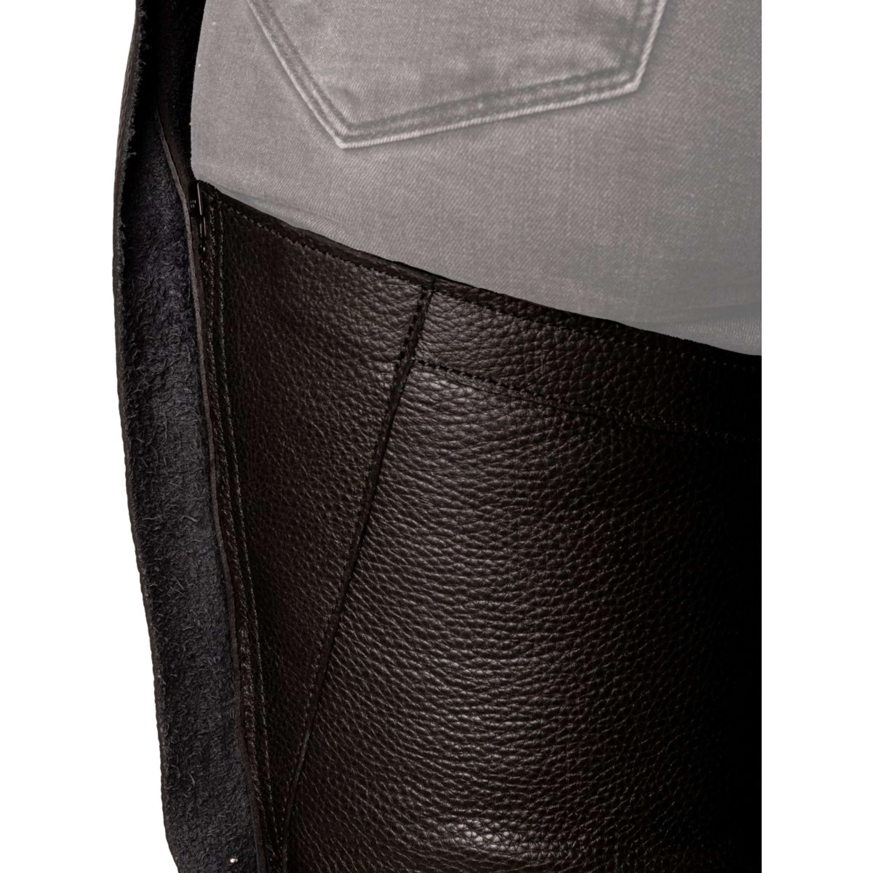 Dyon Longues Jambières en Cuir Standard Noir - Image 6