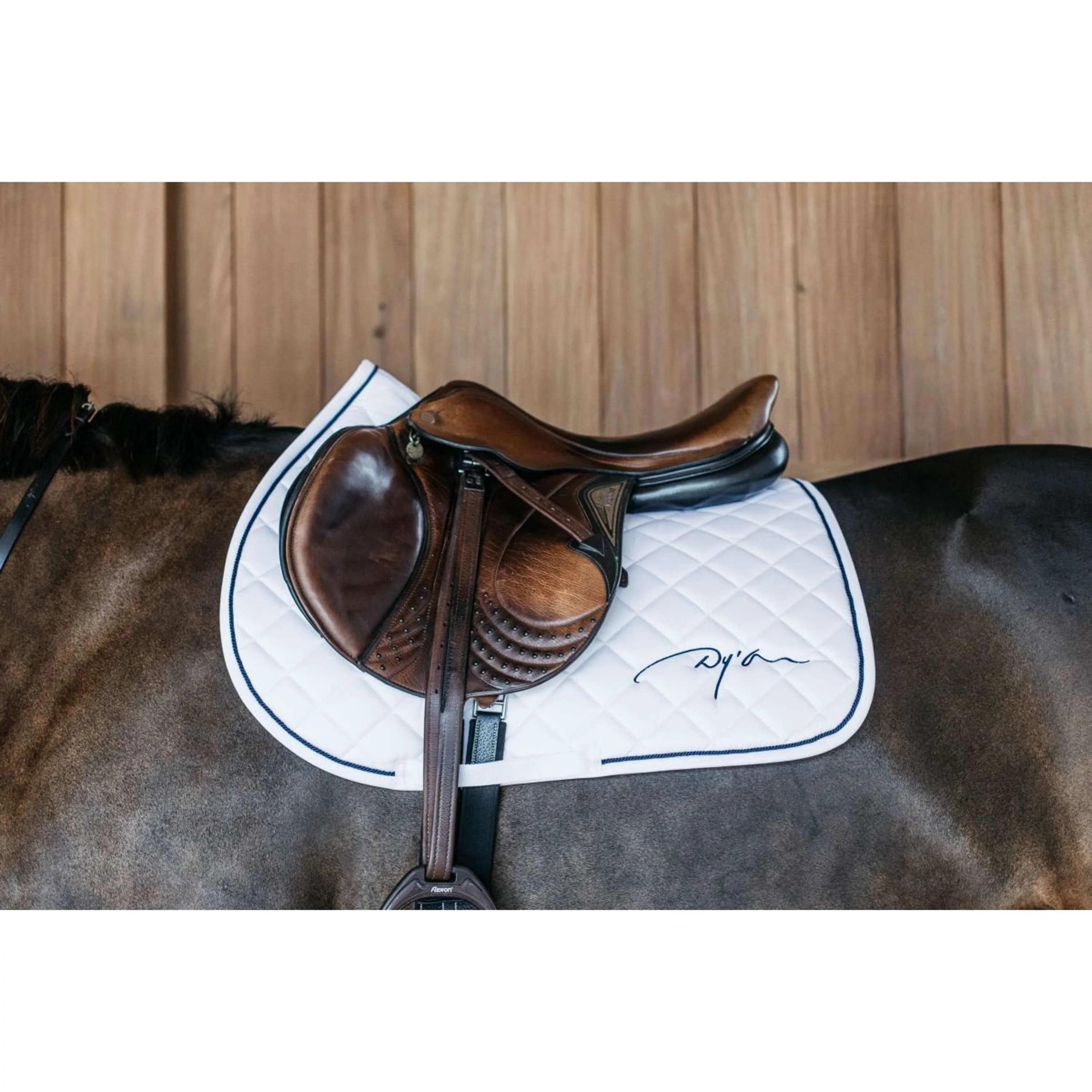 Dyon Tapis de Selle Diamond de Saut Blanc - Image 2