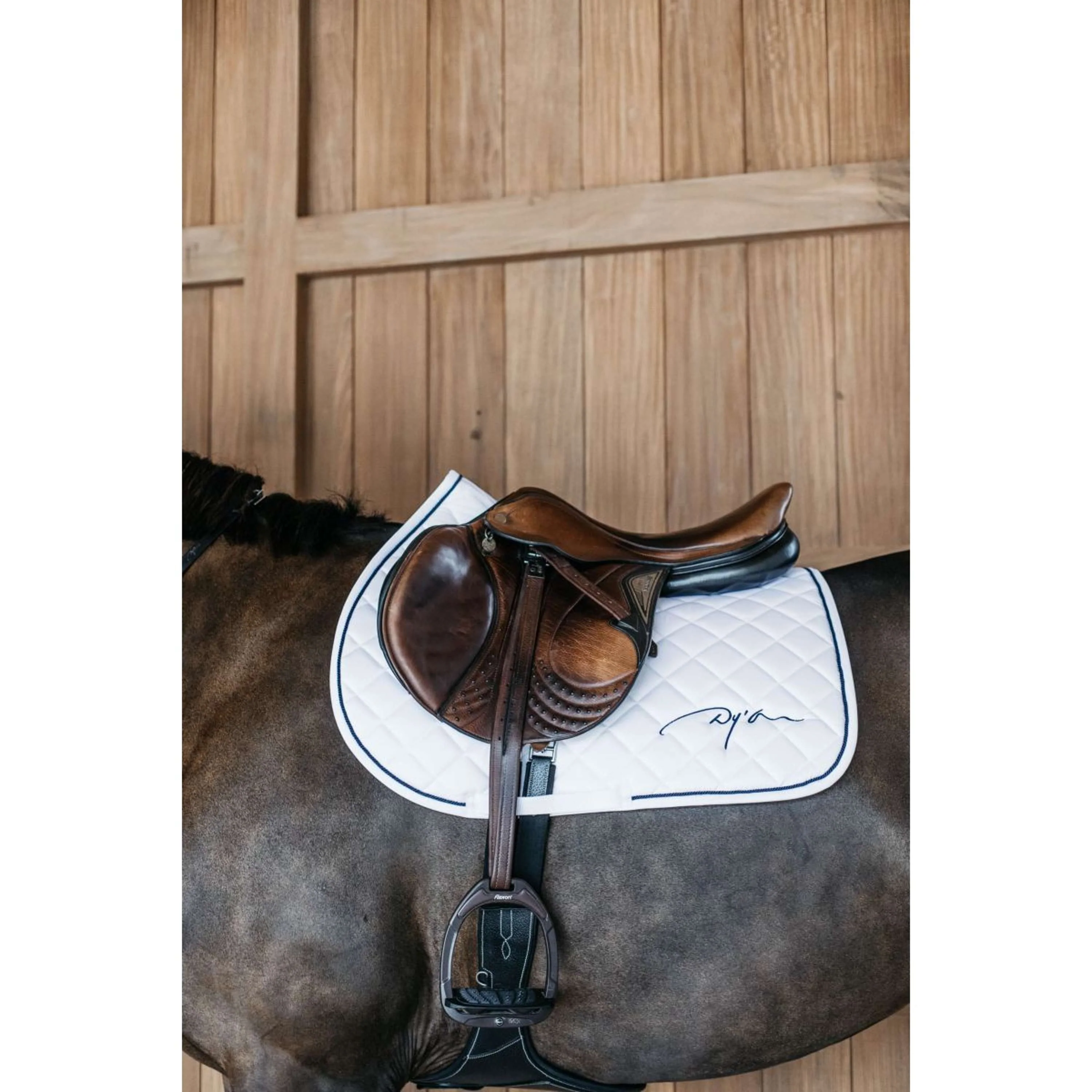 Dyon Tapis de Selle Diamond de Saut Blanc - Image 3
