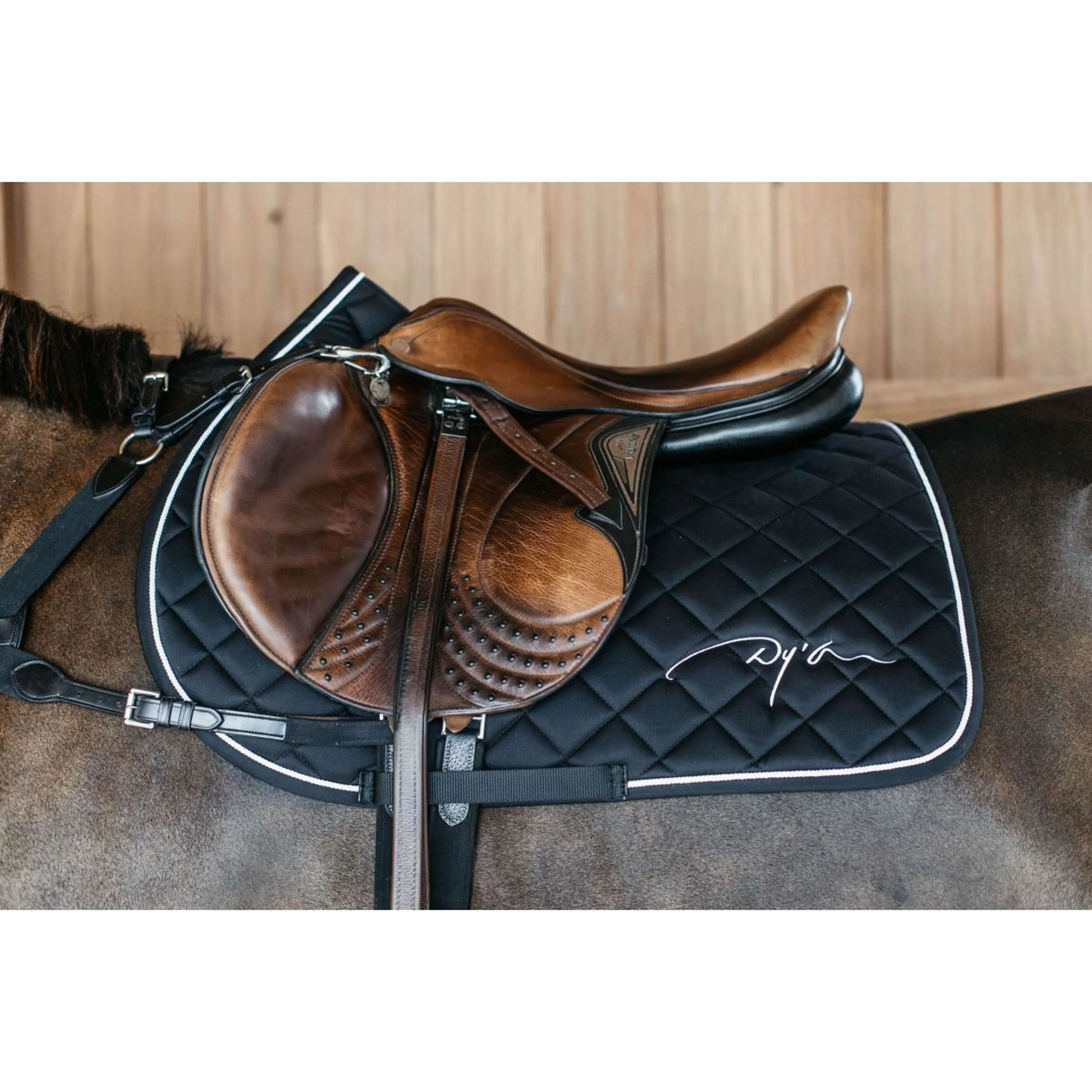 Dyon Tapis de Selle Diamond de Saut Noir - Image 2