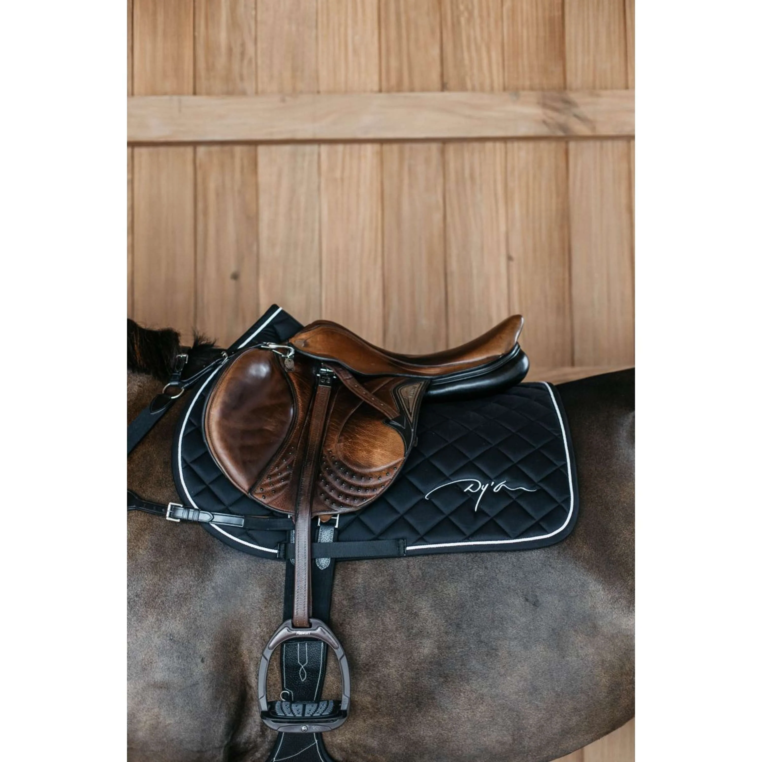Dyon Tapis de Selle Diamond de Saut Noir - Image 3