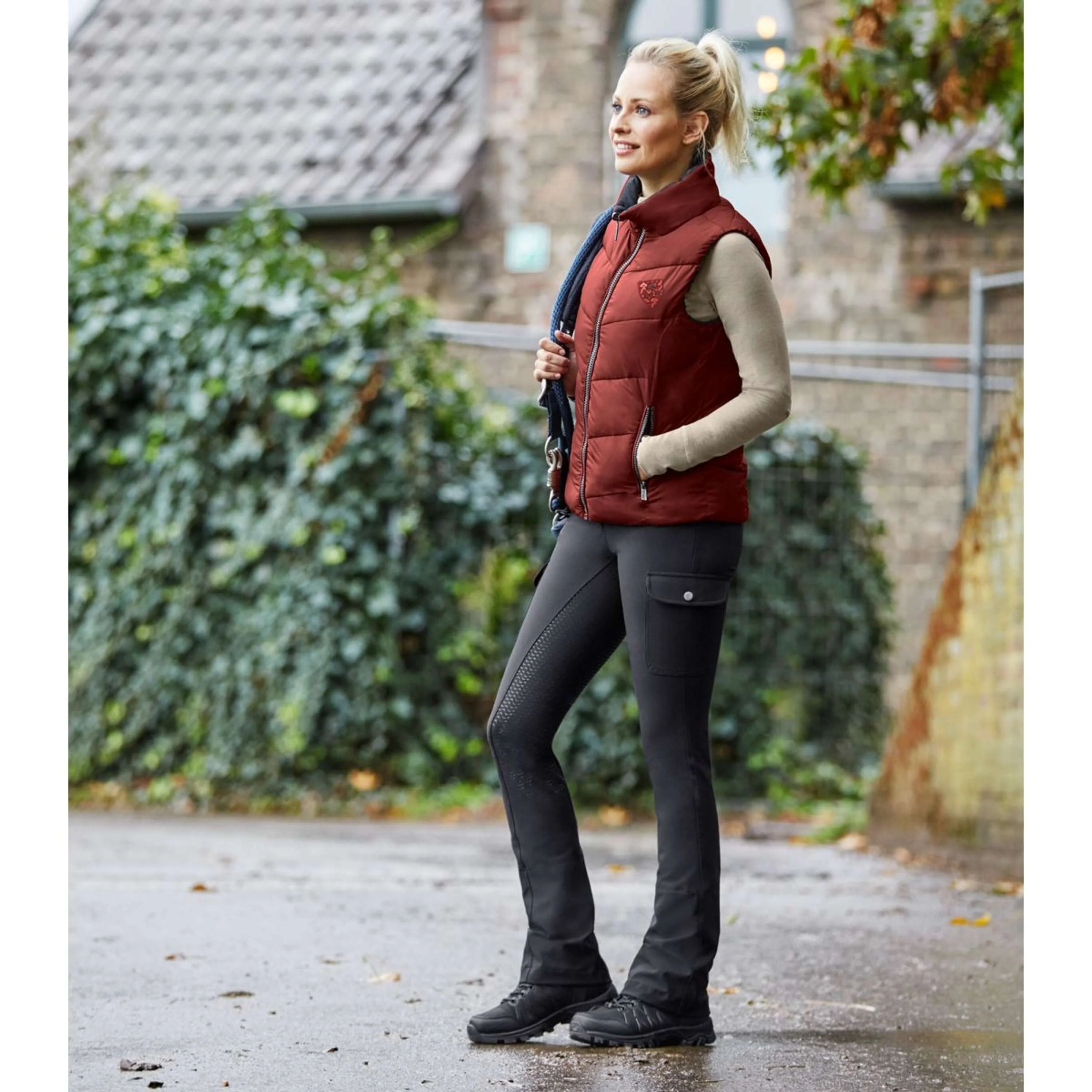 ELT Pantalon d'Équitation Jodhpur Micro Cargo Silicone Noir - Image 5