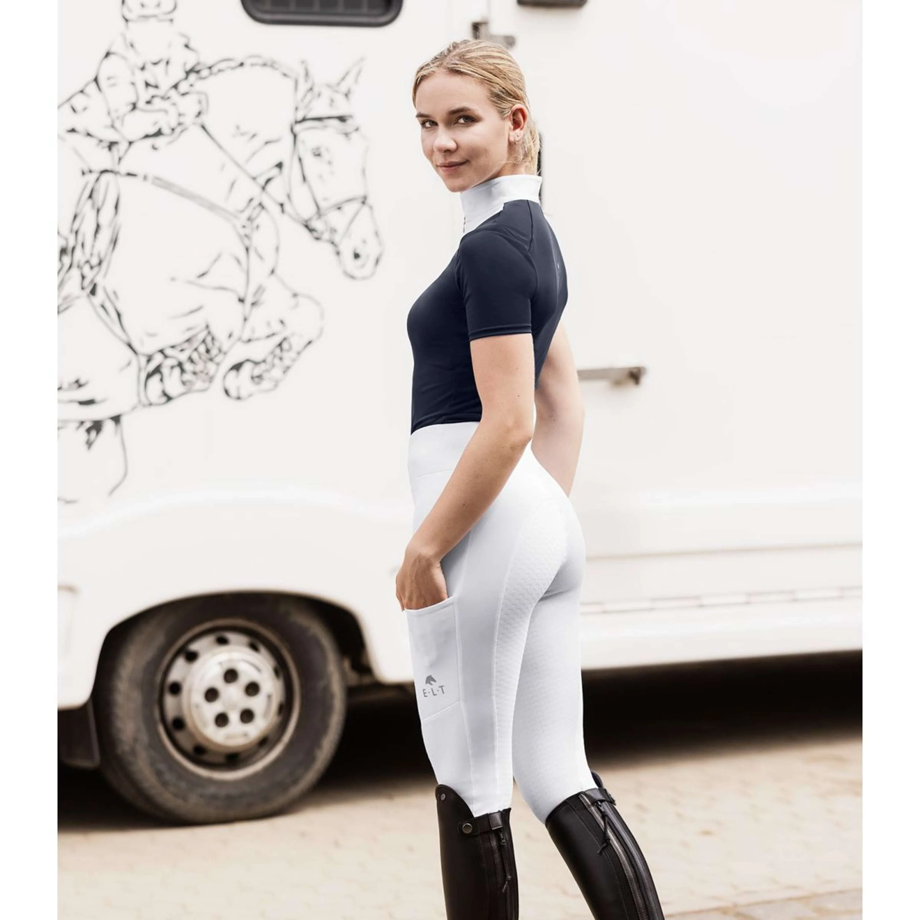 ELT Legging d'Équitation Ella Blanc - Image 3