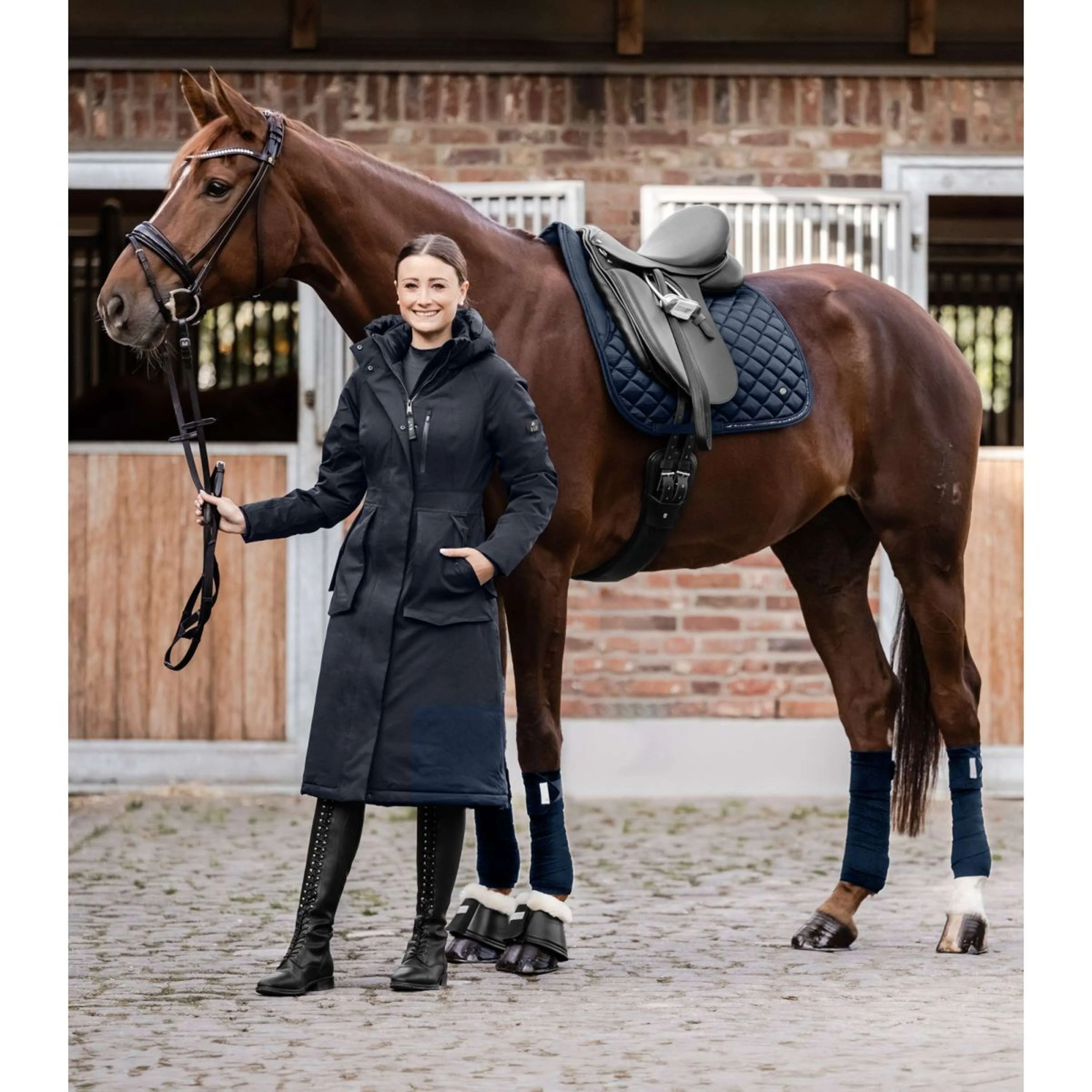 ELT Veste Longue Opal Bleu Profond - Image 4