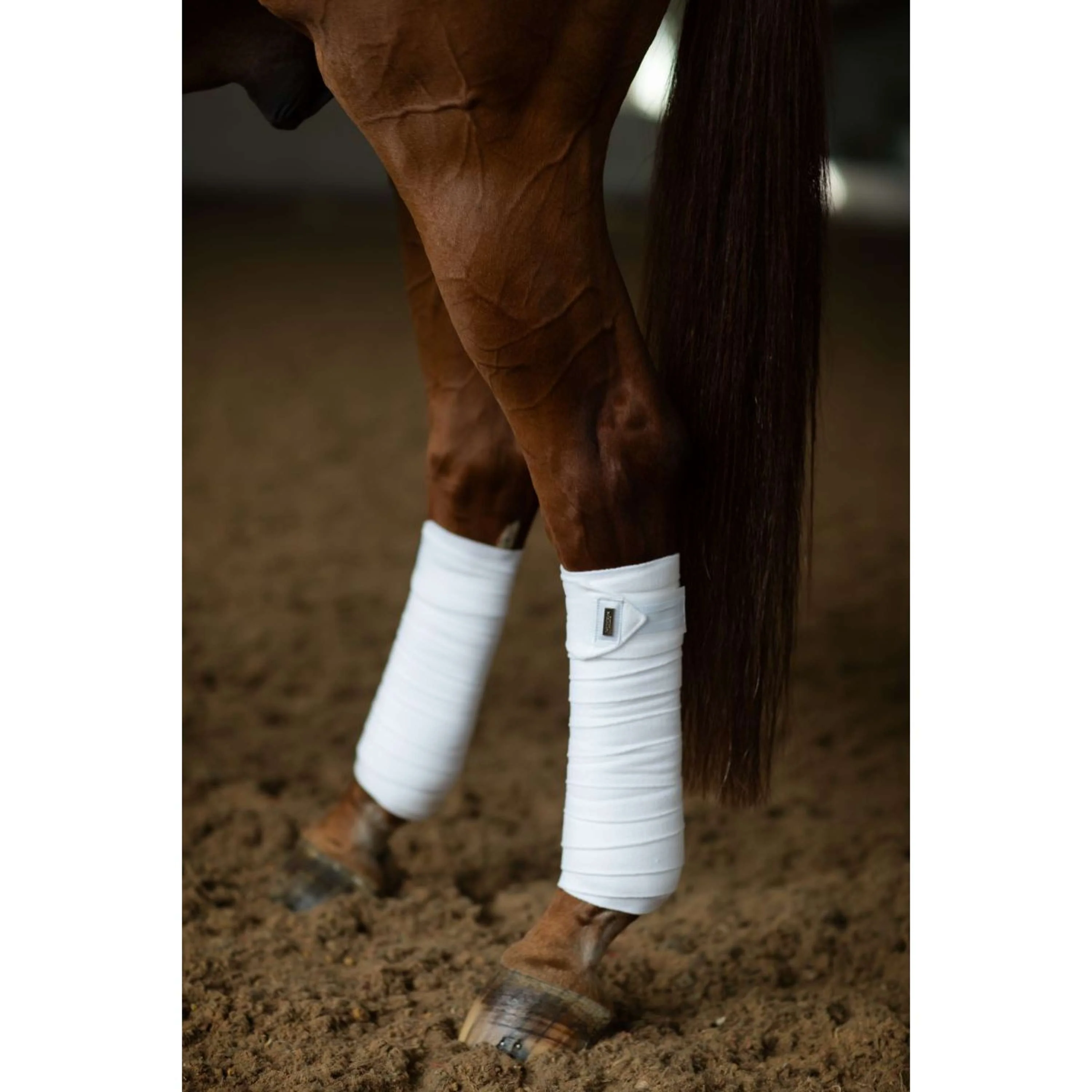 Equestrian Stockholm Bandages White Silver - Image 2