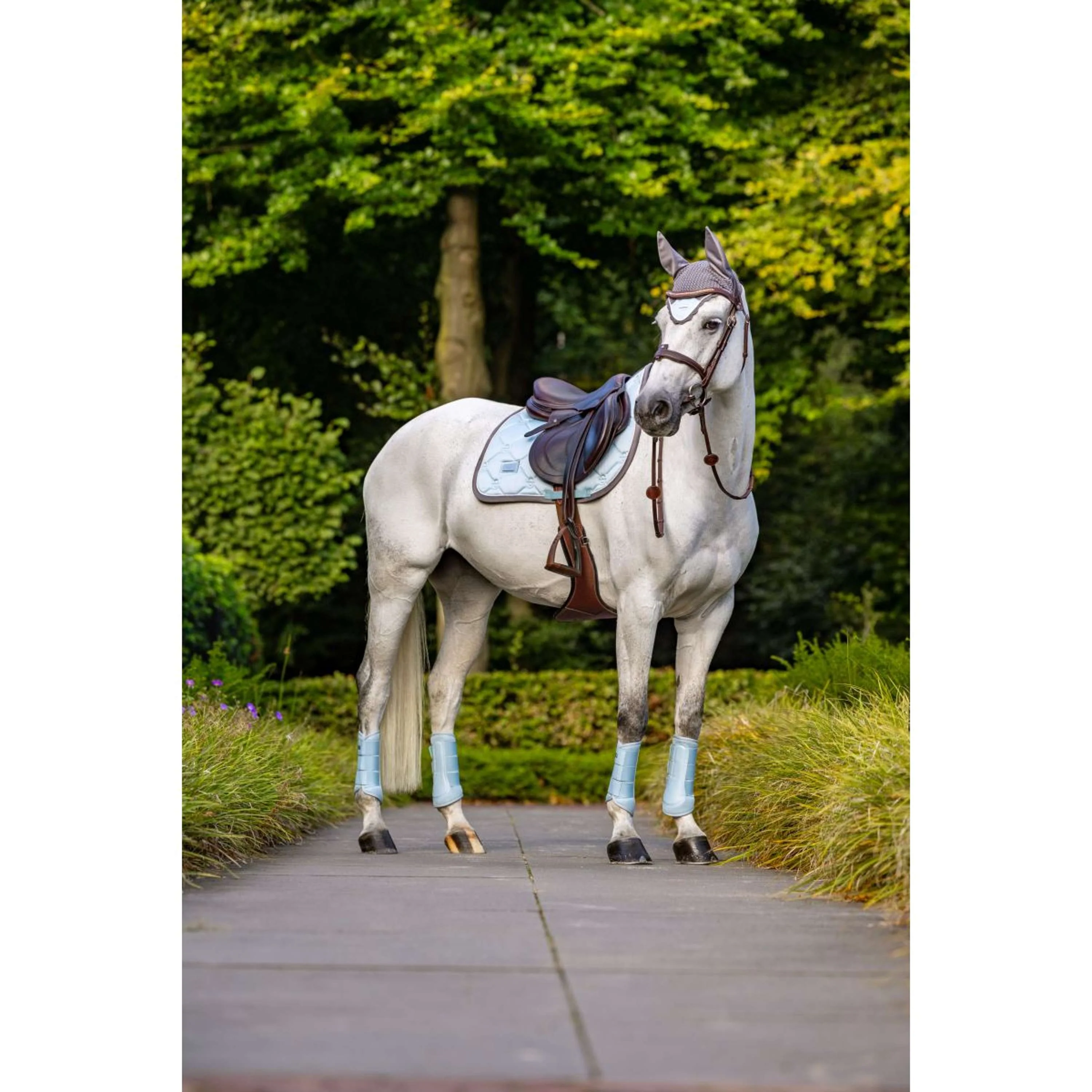 Equestrian Stockholm Bonnet Anti-Mouches Ice Blue - Image 3