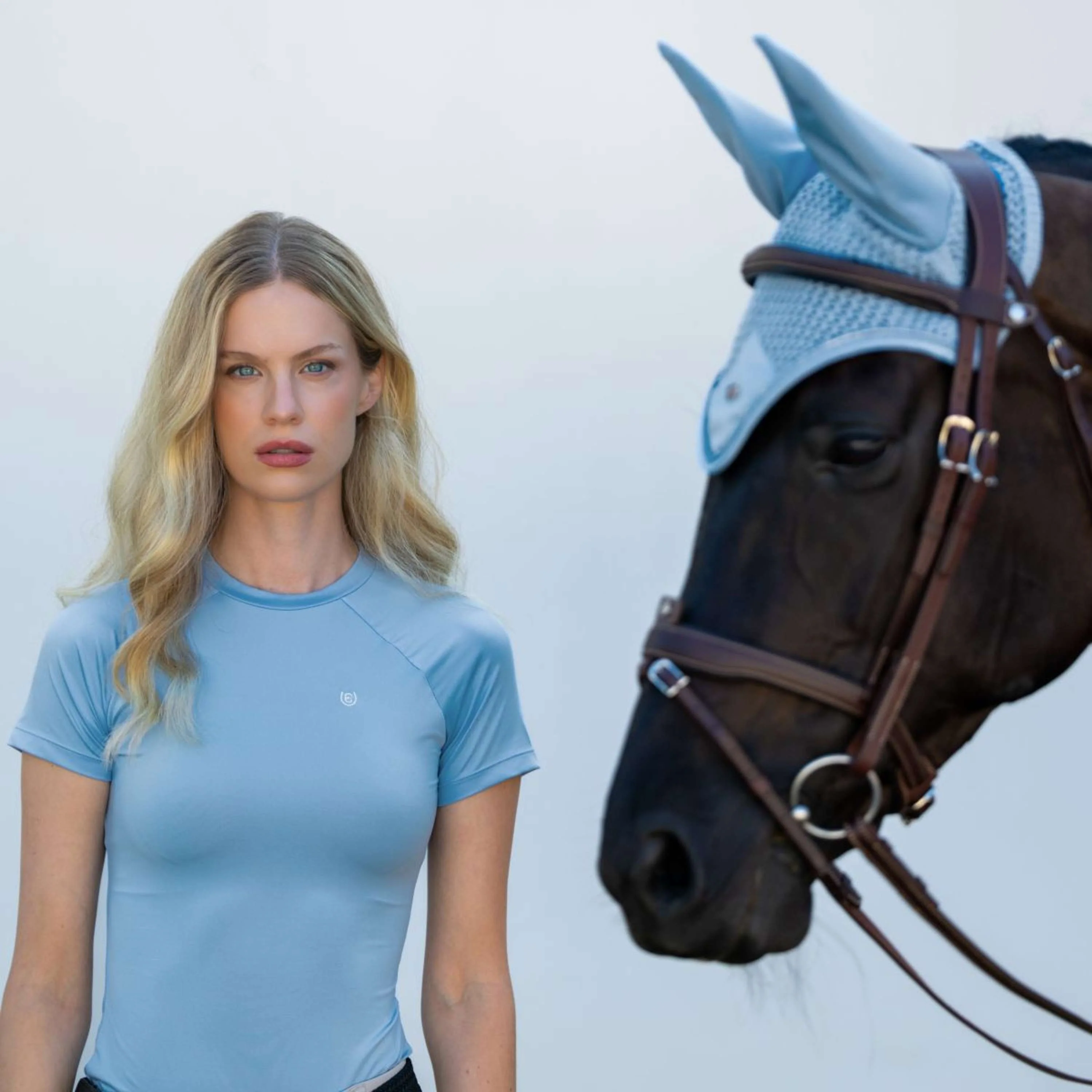 Equestrian Stockholm Chemise Dynamic Short Sleeve Midsummer Blue - Image 4