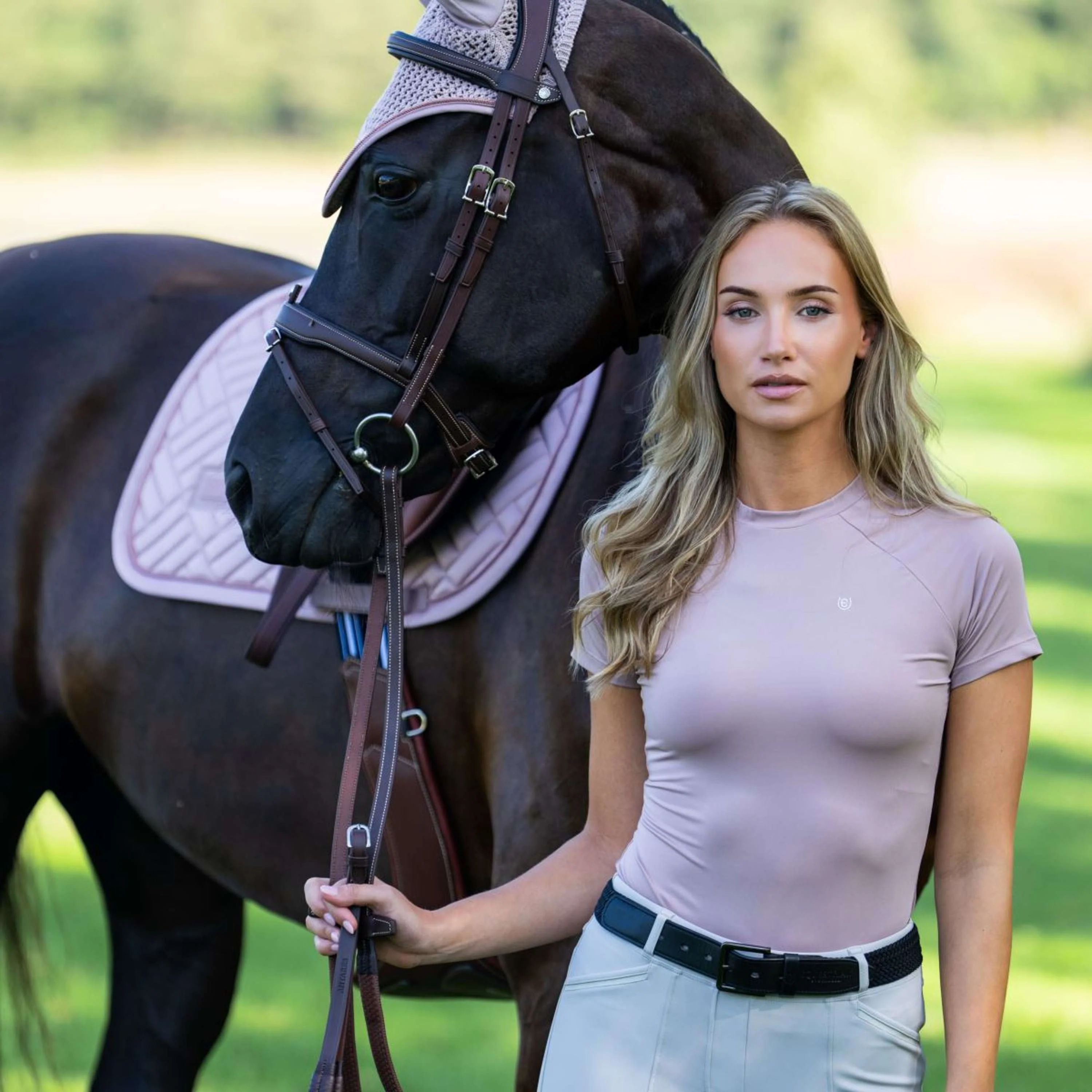 Equestrian Stockholm Chemise Dynamic Short Sleeve Midsummer Blush - Image 2