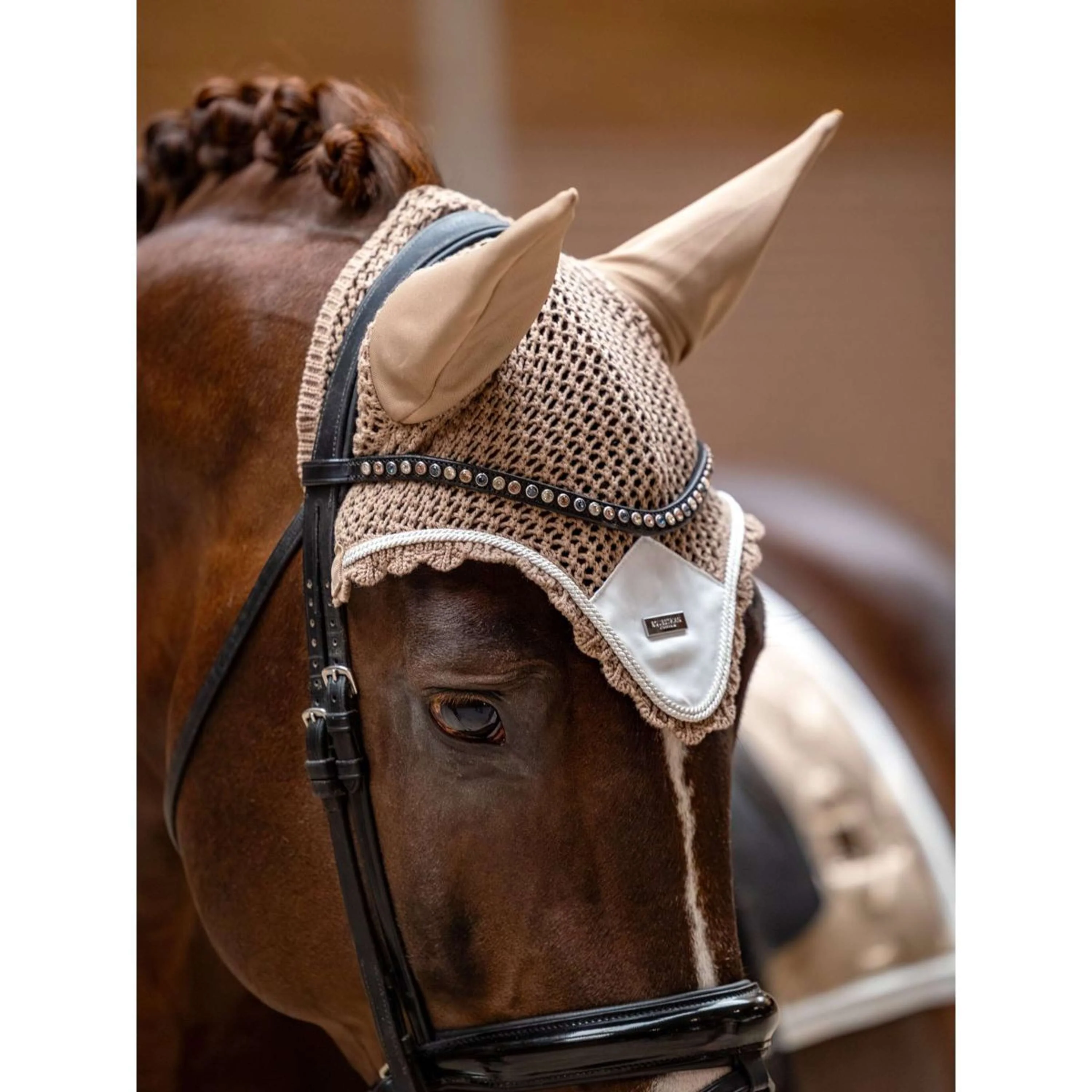 Equestrian Stockholm Bonnet Anti-Mouches Sable - Image 2