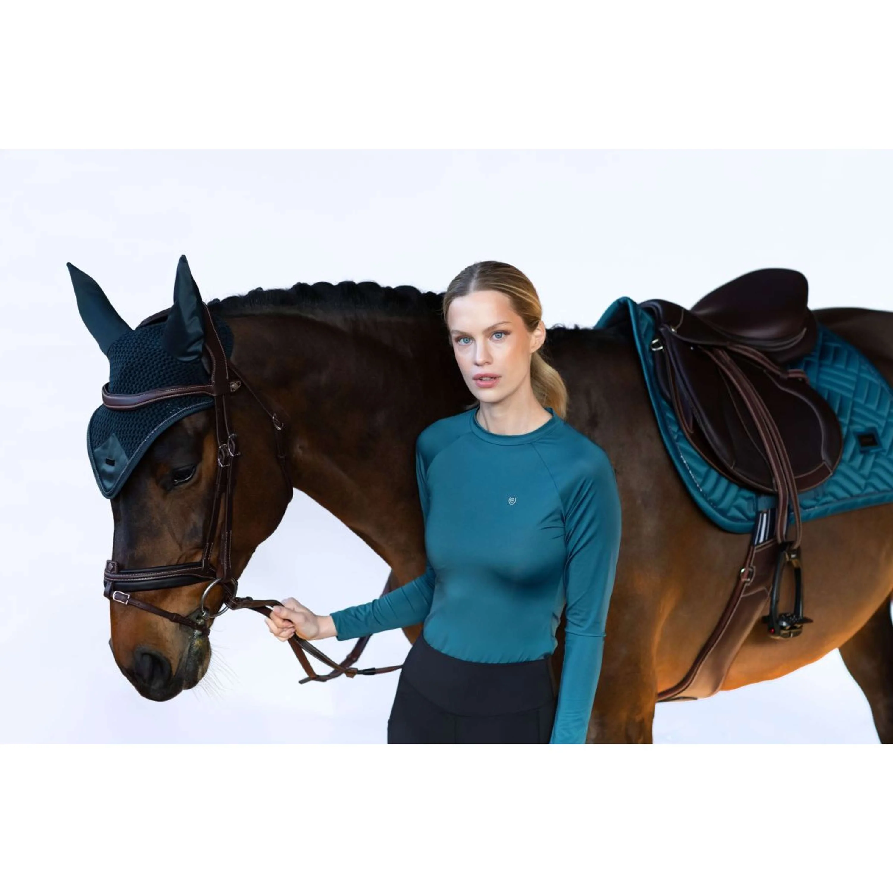Equestrian Stockholm Chemise Dynamic Deep Teal - Image 5