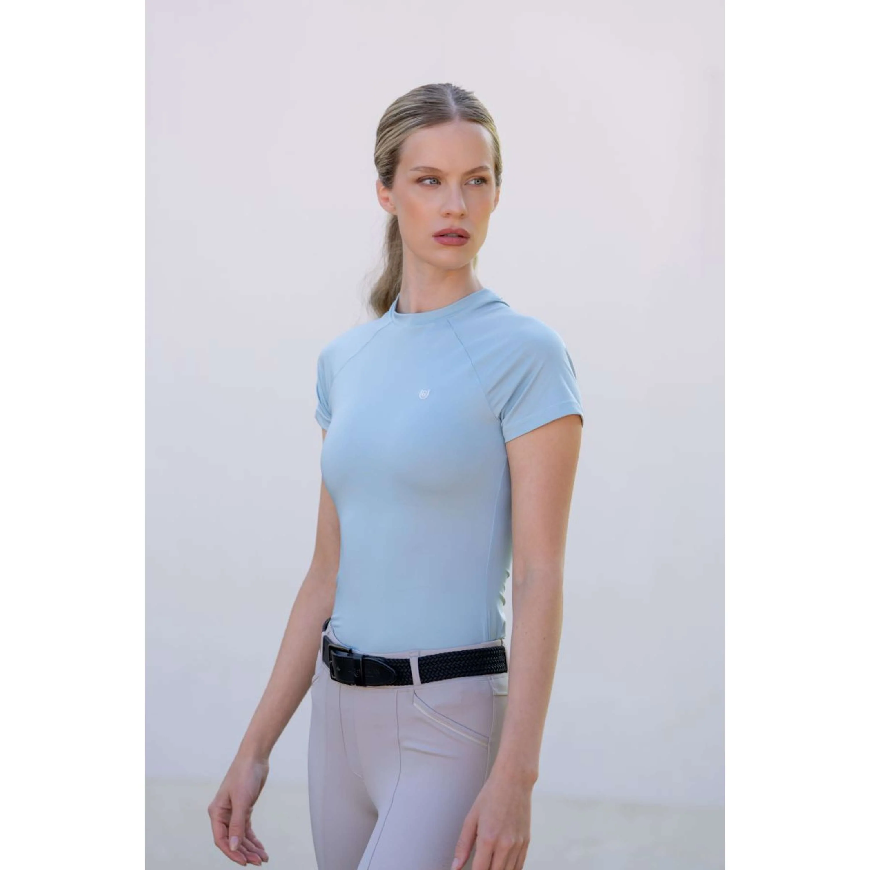 Equestrian Stockholm Chemise Dynamic Short Sleeve Ice Blue - Image 2