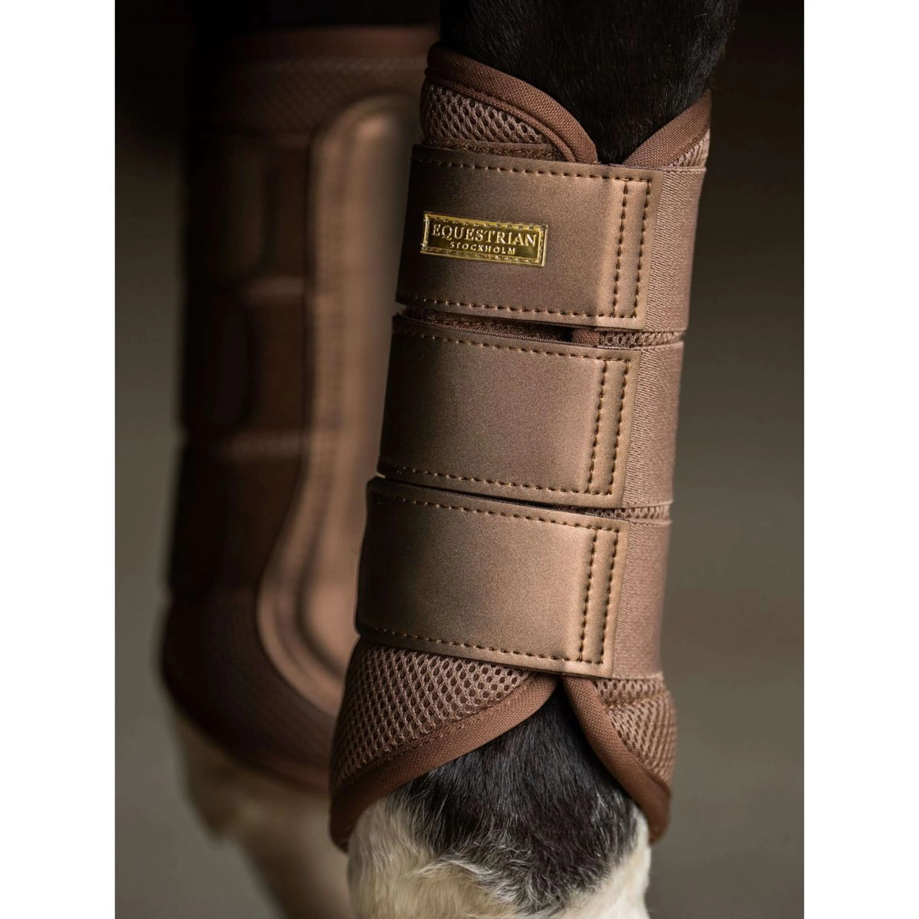 Equestrian Stockholm Guêtres Classic Mesh Champagne - Image 2