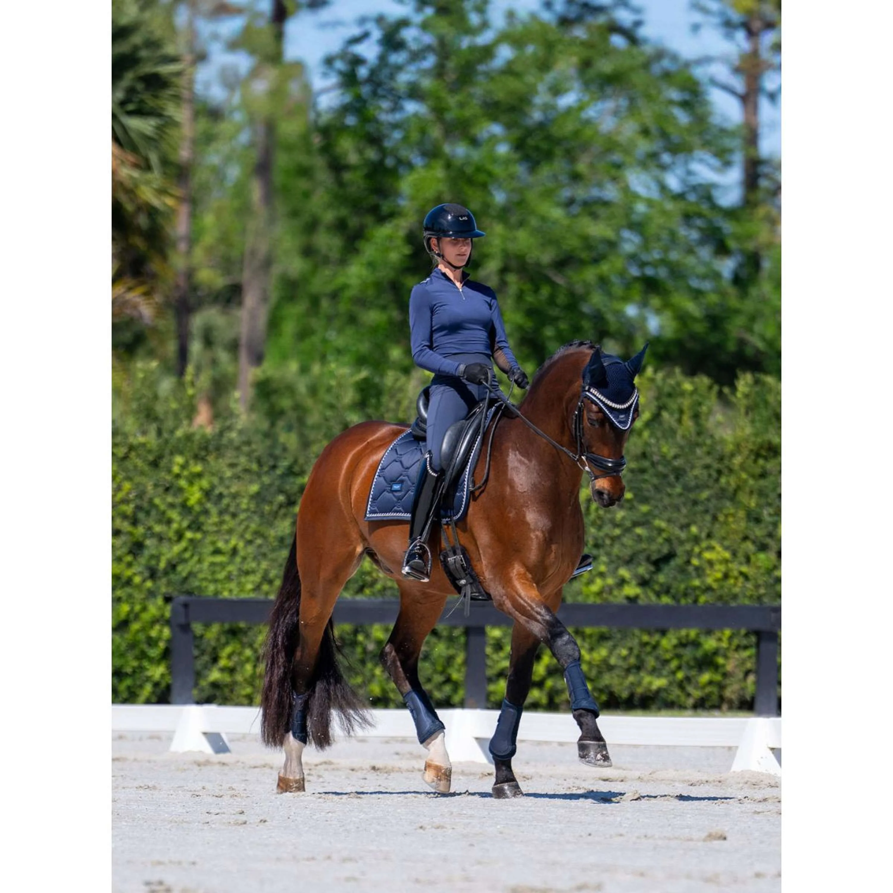 Equestrian Stockholm Guêtres Classic Mesh Midnight Blue - Image 4