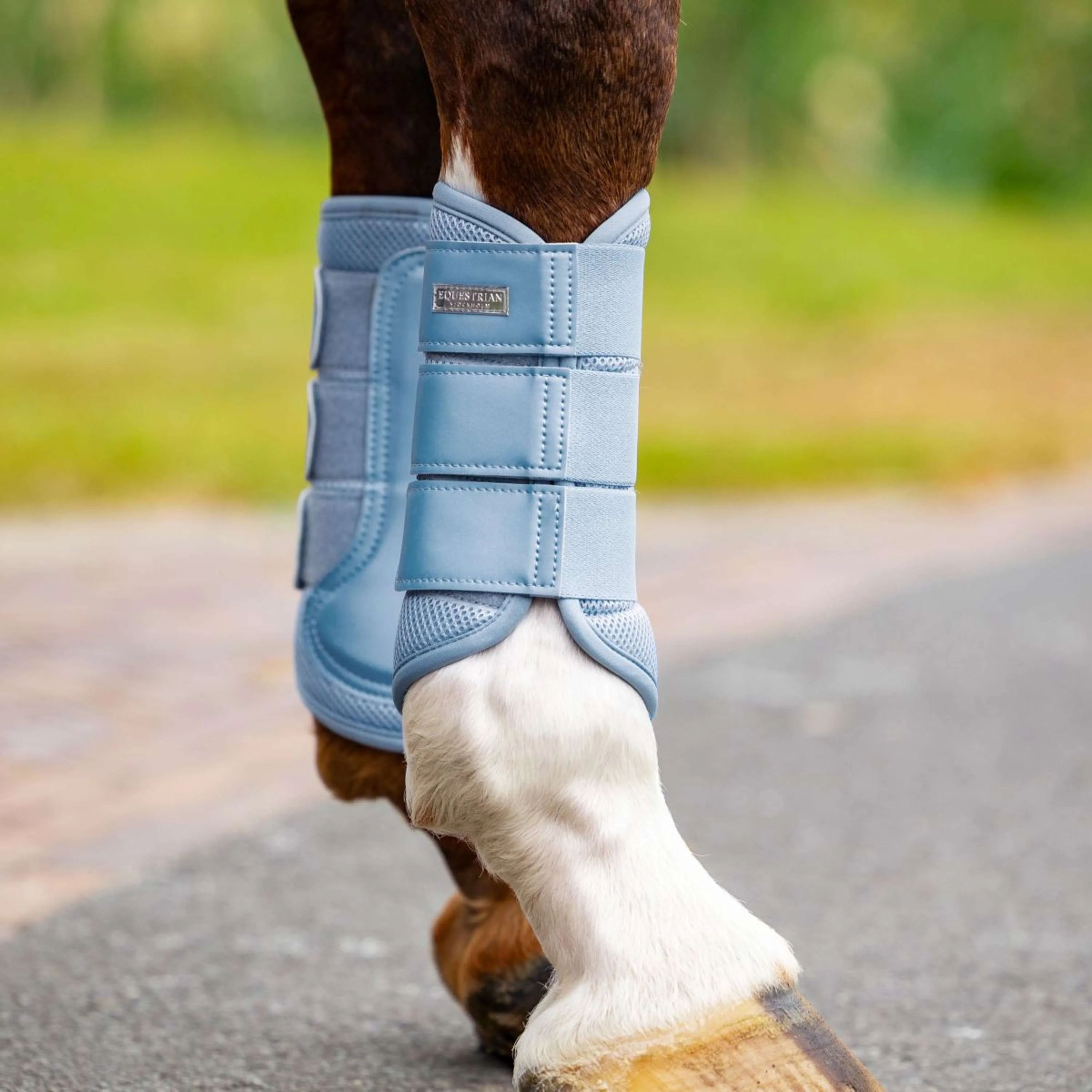 Equestrian Stockholm Guêtres Classic Mesh Midsummer Blue - Image 2