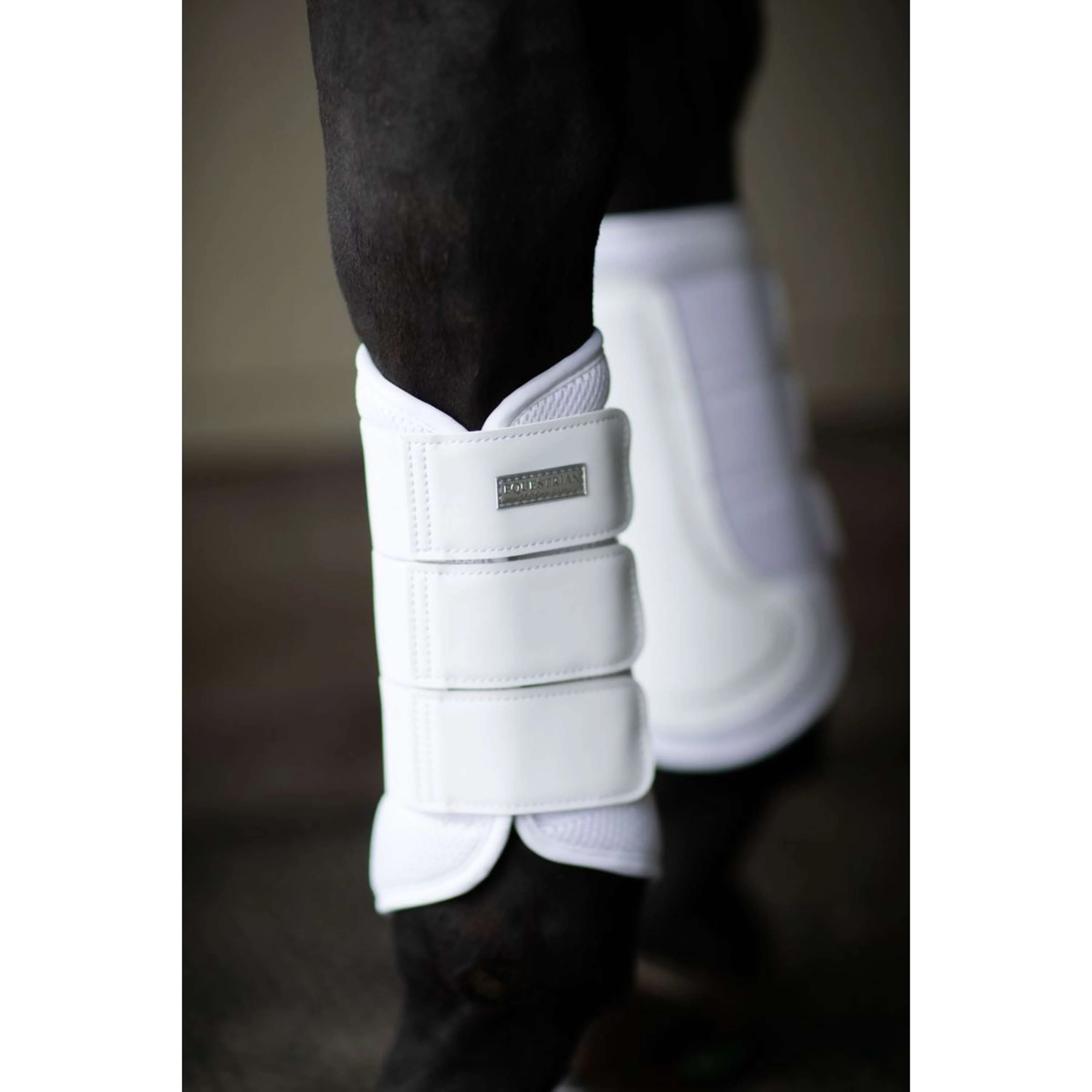 Equestrian Stockholm Guêtres Classic Mesh White Silver - Image 2
