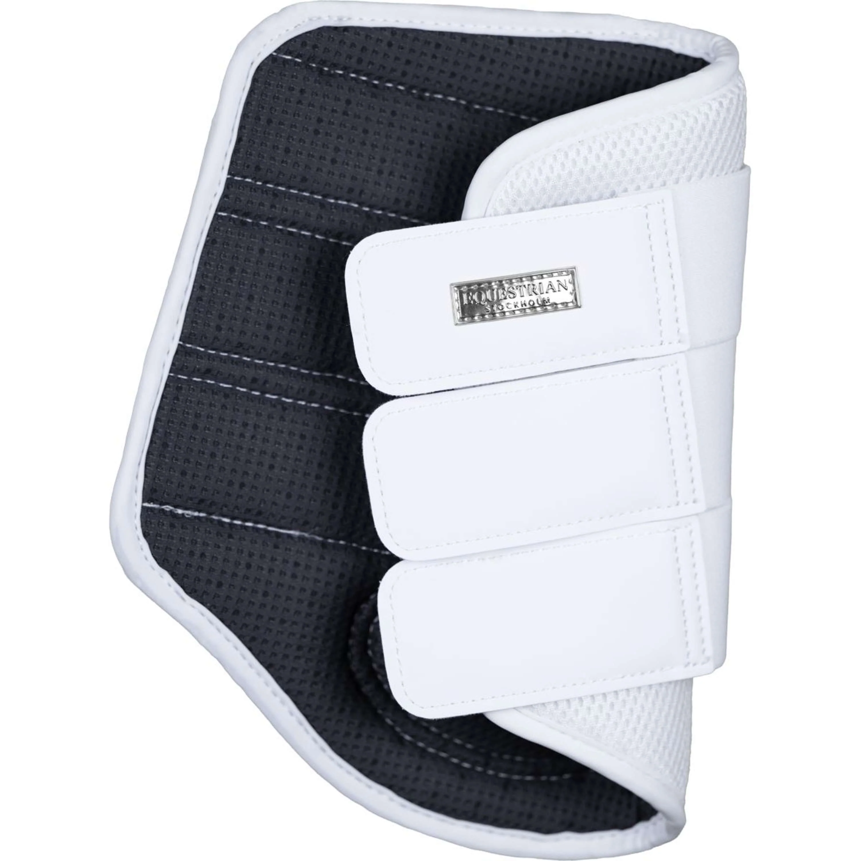 Equestrian Stockholm Guêtres Classic Mesh White Silver - Image 4