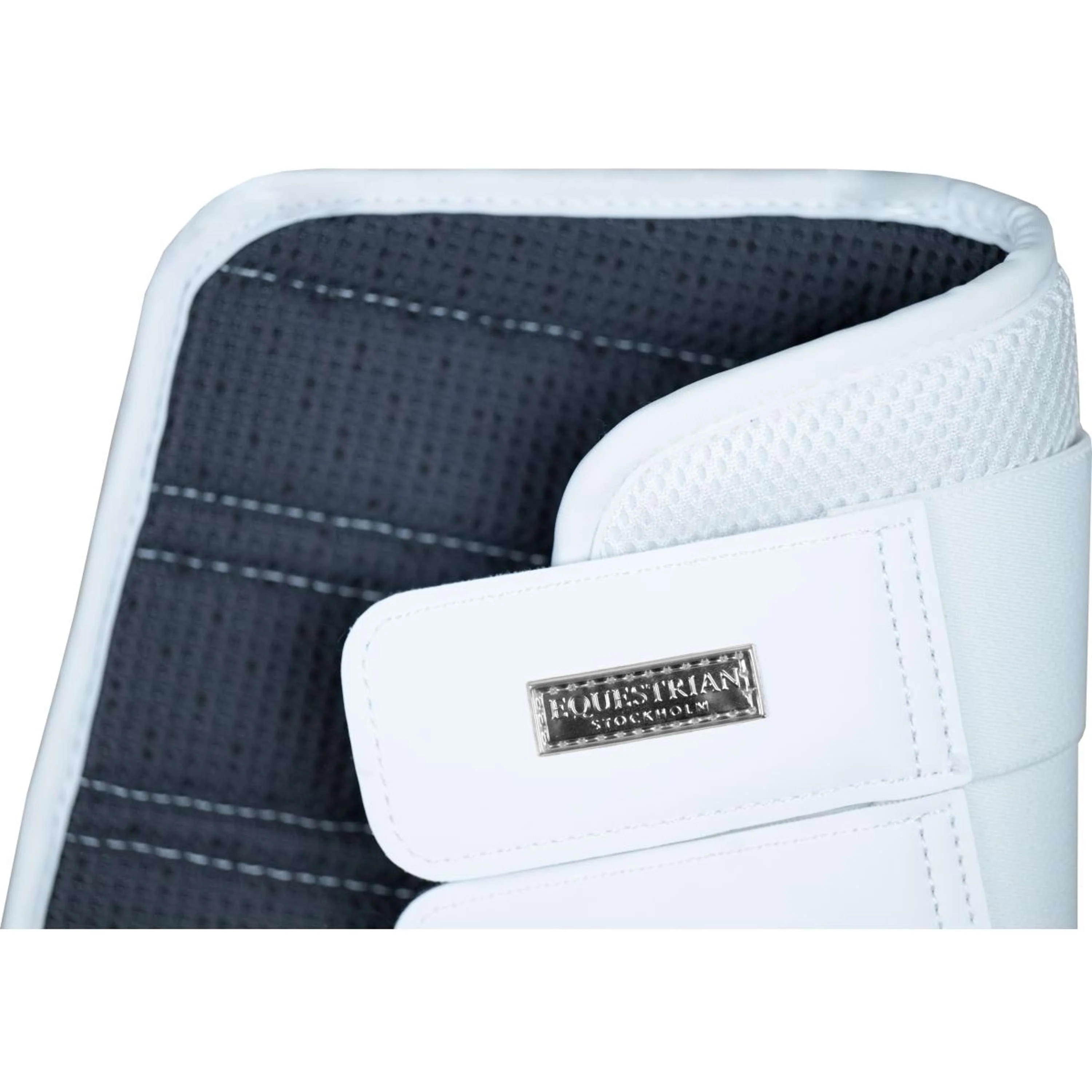 Equestrian Stockholm Guêtres Classic Mesh White Silver - Image 5