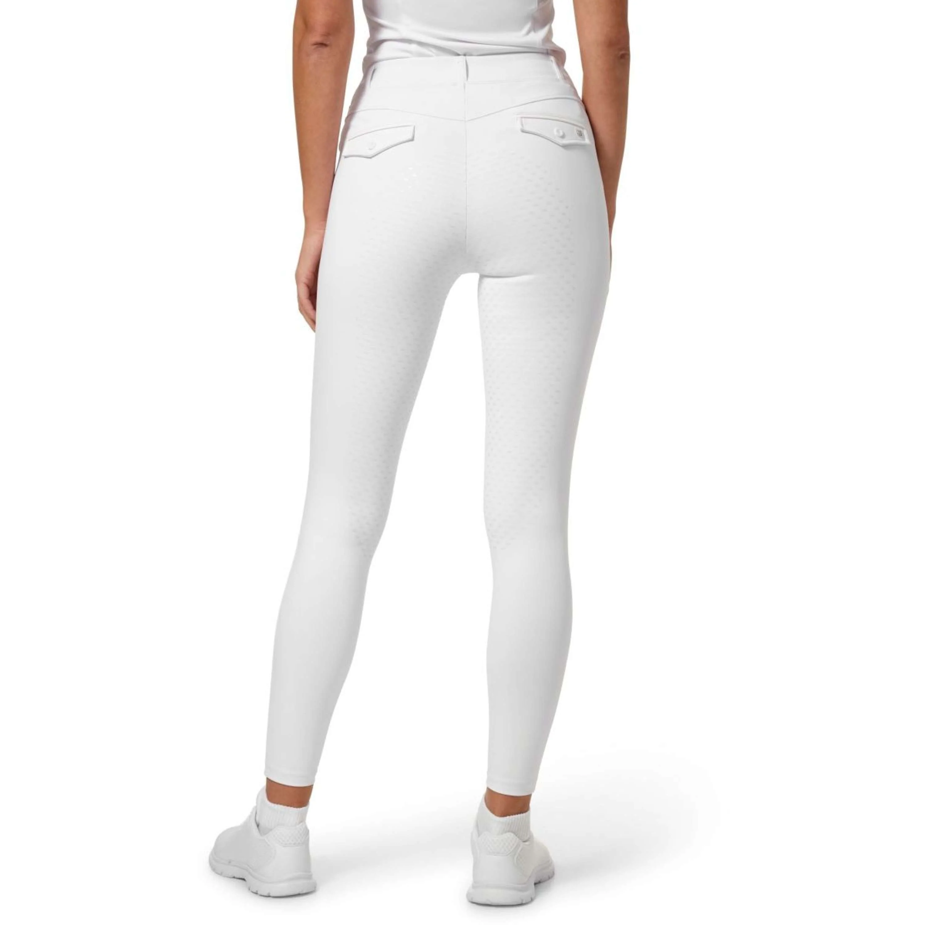 Equestrian Stockholm Legging d'Équitation Premium Full Grip Blanc - Image 3